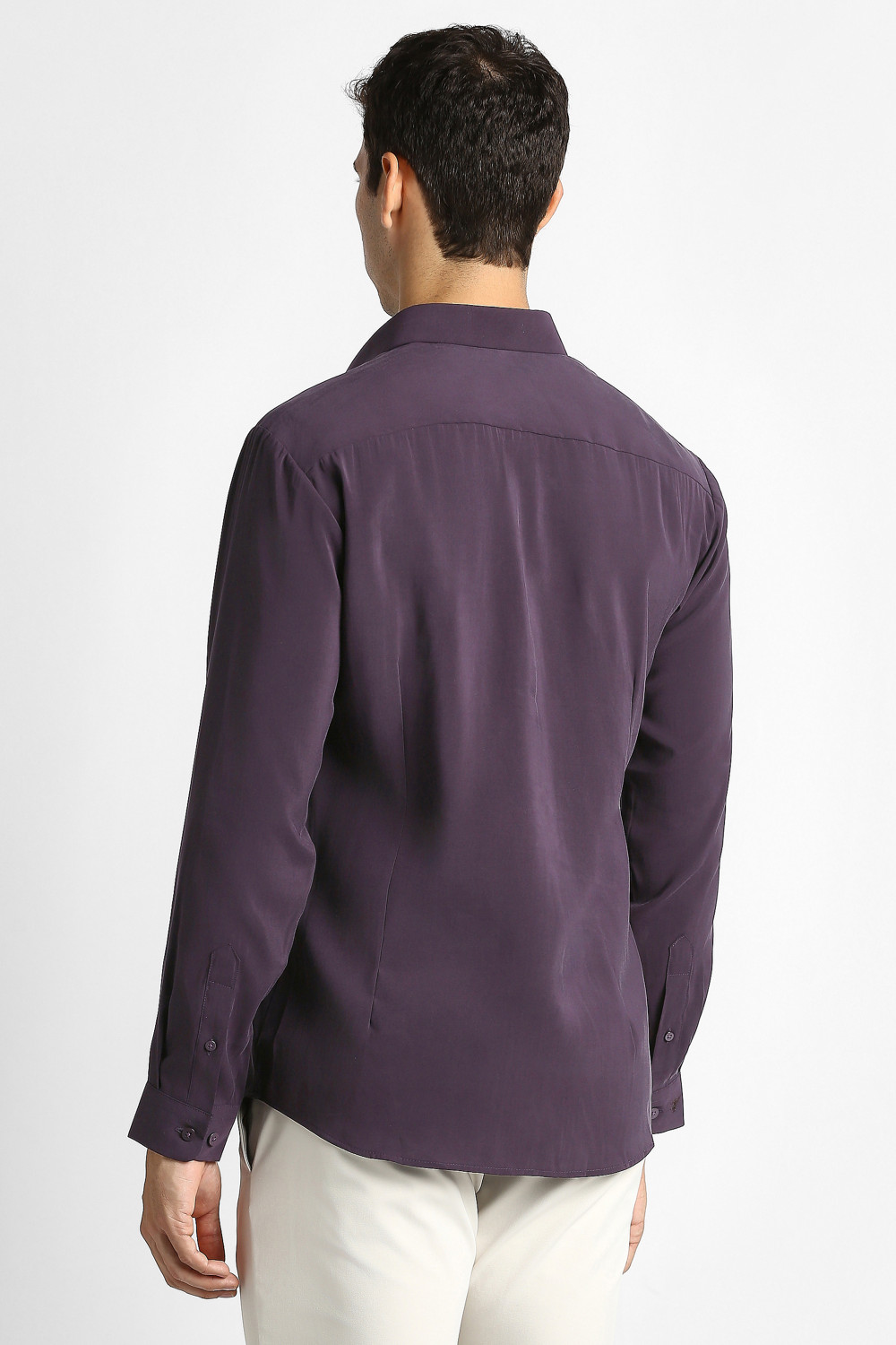 Image of VAN HEUSEN Men Solid Formal Black Shirt