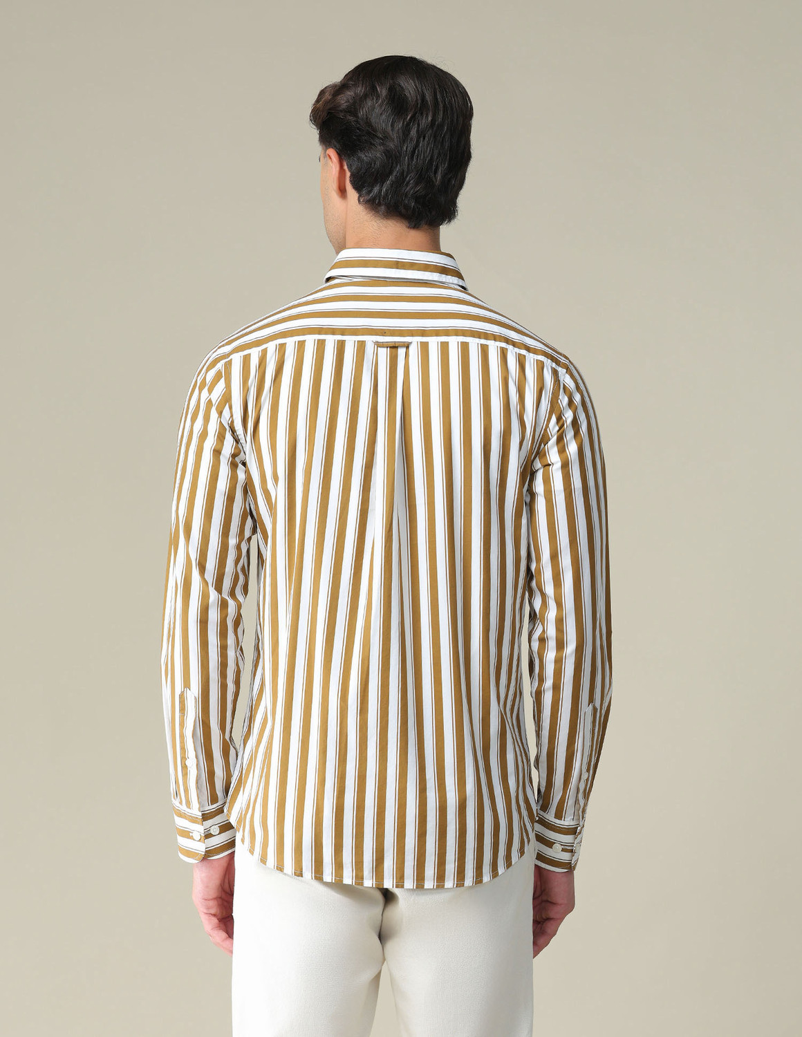 Image of U.S. POLO ASSN. Men Striped Casual Yellow Shirt
