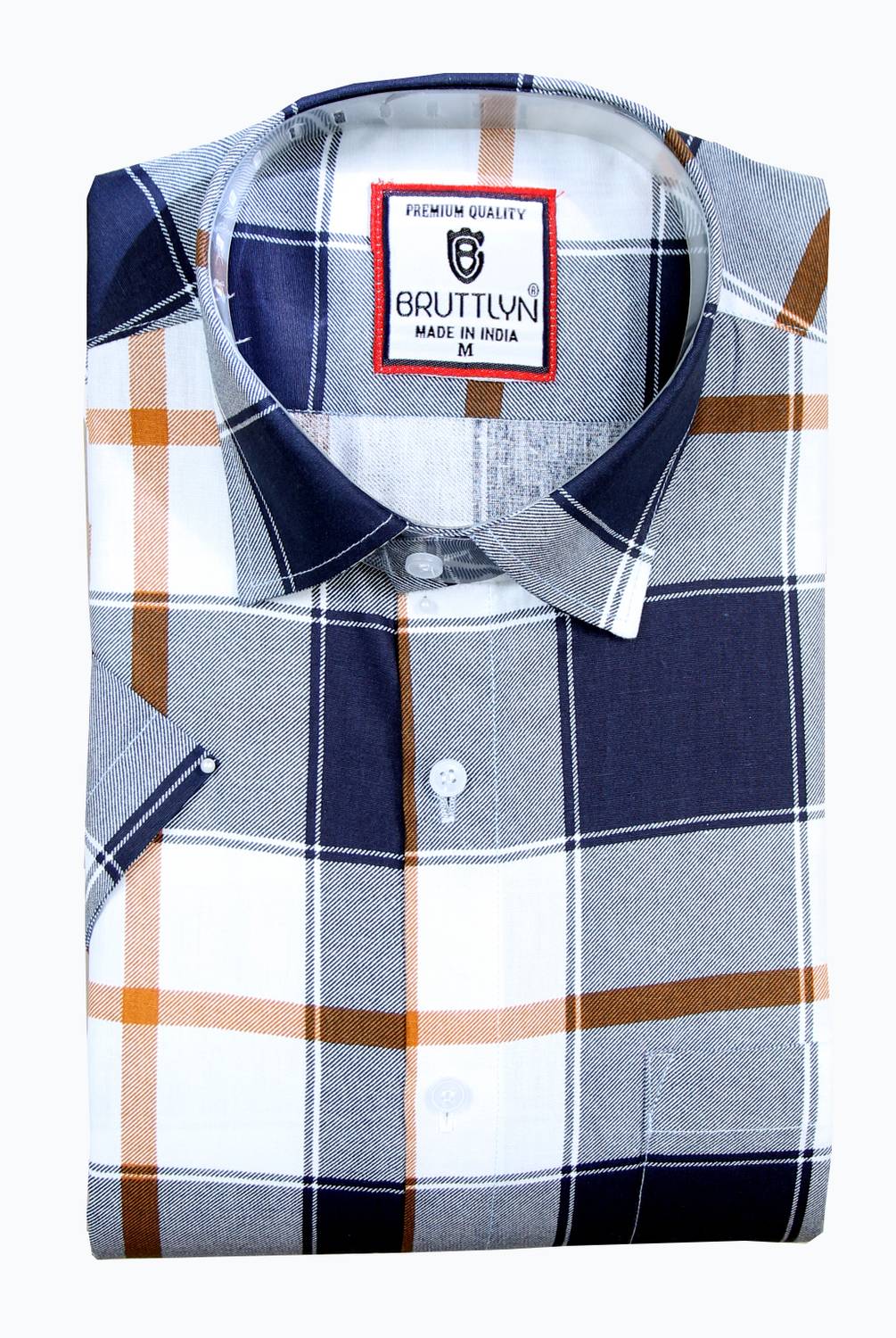 Bruttlyn Men Checkered Casual Multicolor Shirt
