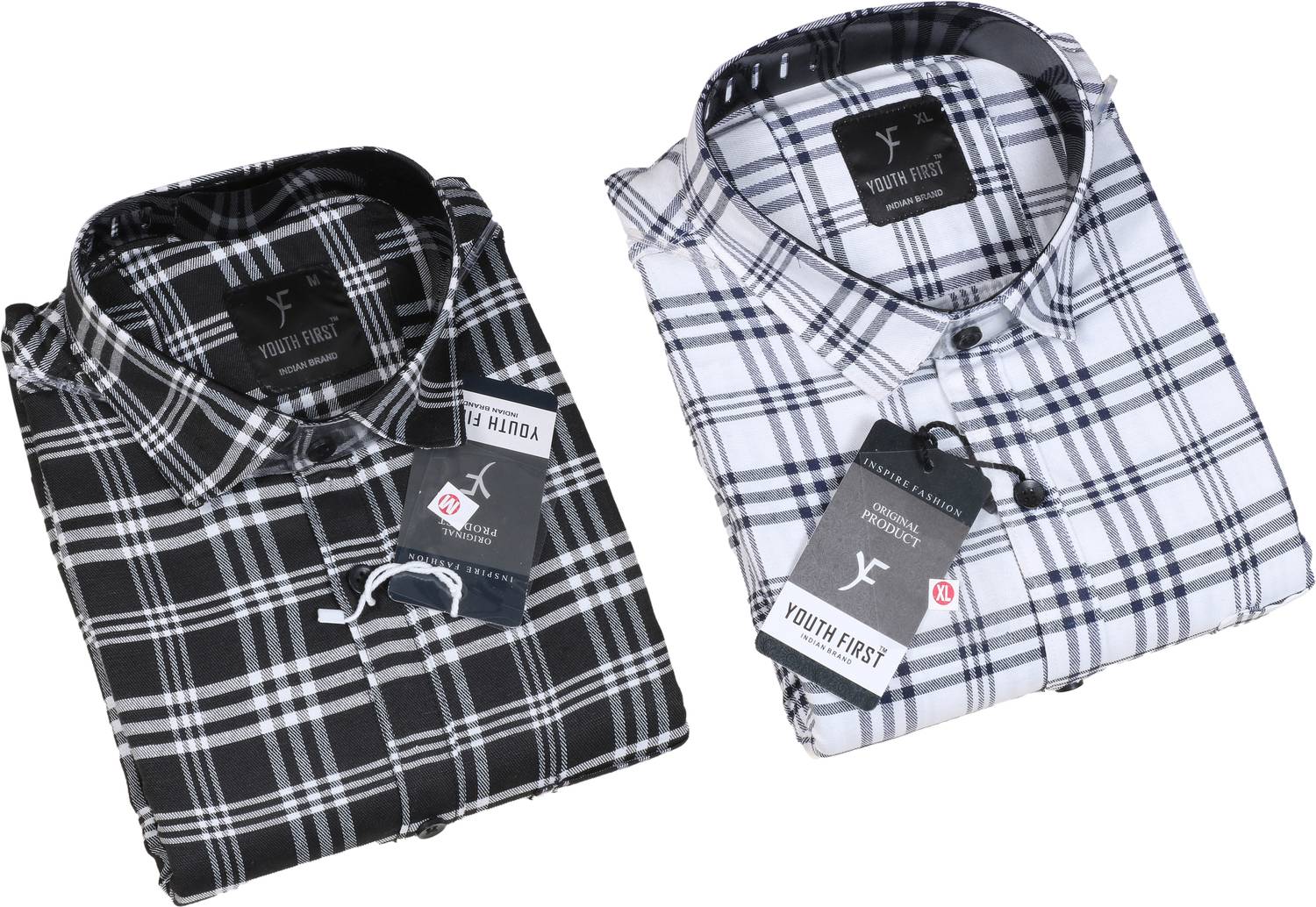 youth first Men Regular Fit Checkered Spread Collar Casual Shirt