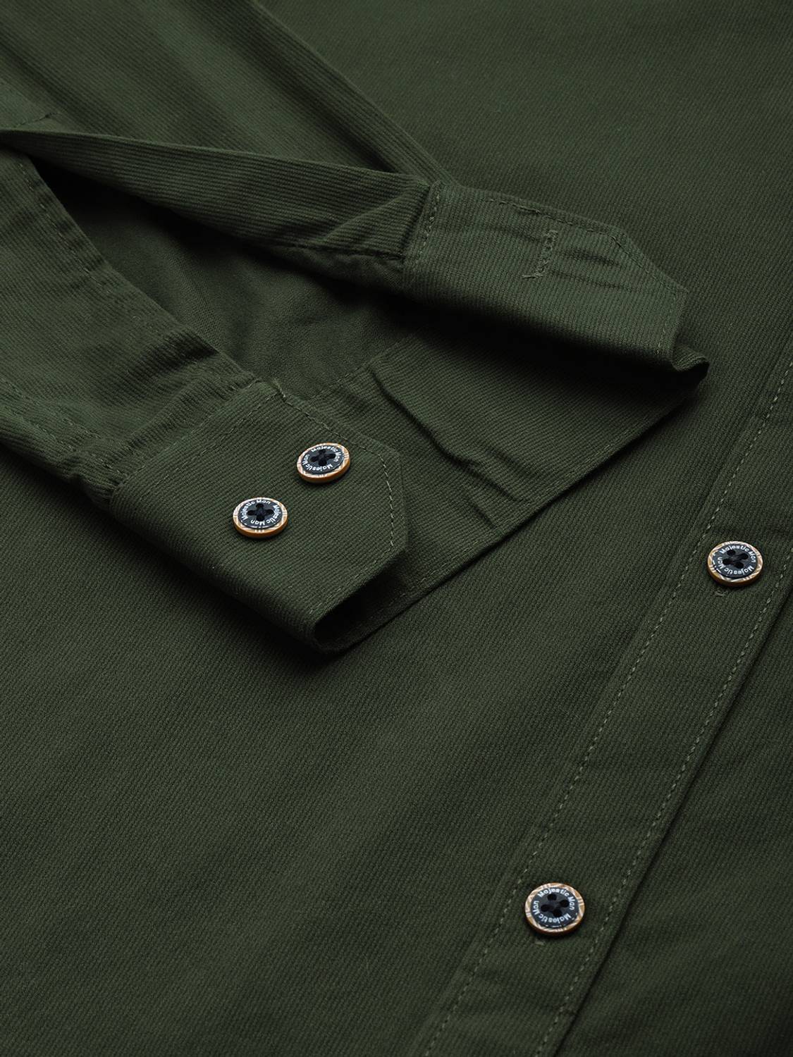 Majestic Men Dark Green Casual Shirt - Image 3