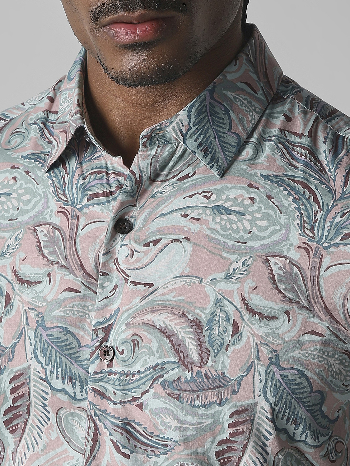 Image of MUFTI Men Printed Casual Multicolor Shirt