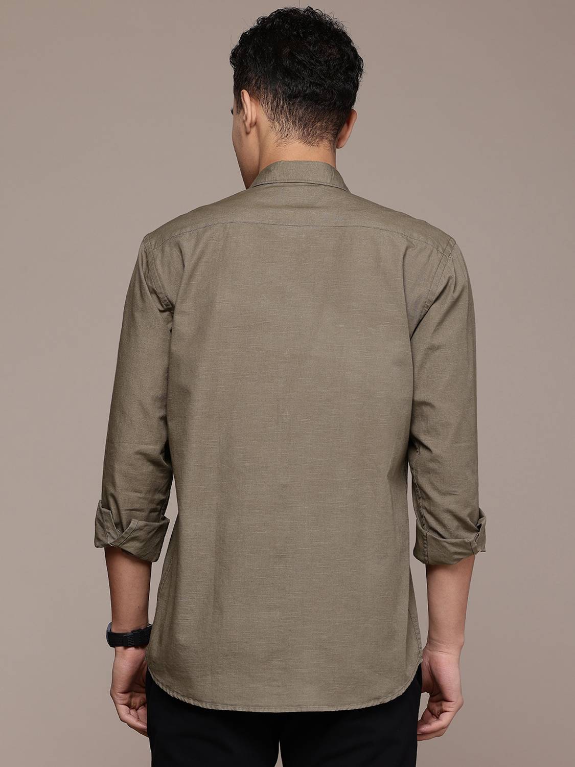 Blue Squad Men's Brown Solid Casual Shirt - Image 2