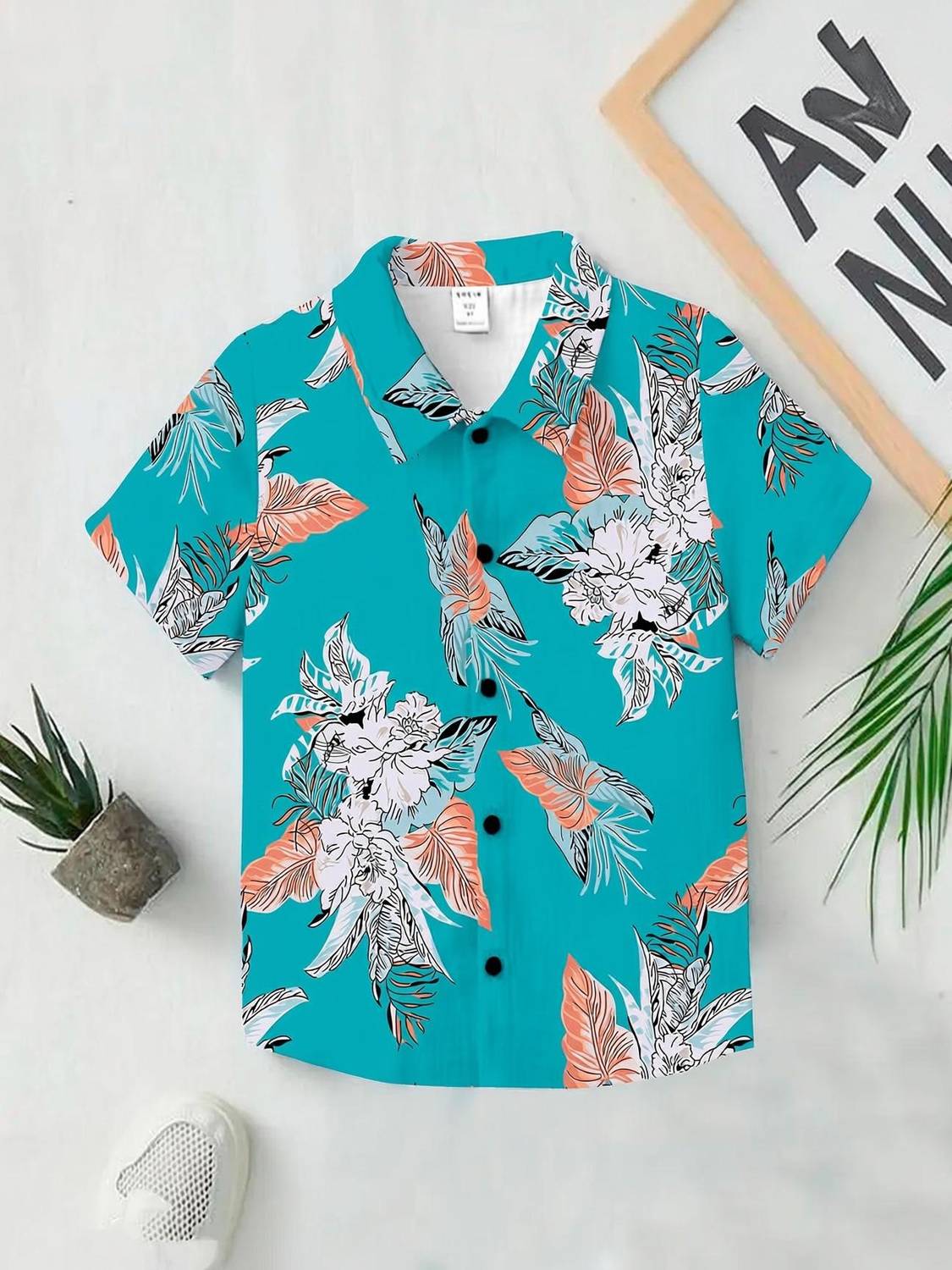 bhizy Boys Color Block Casual Blue Shirt