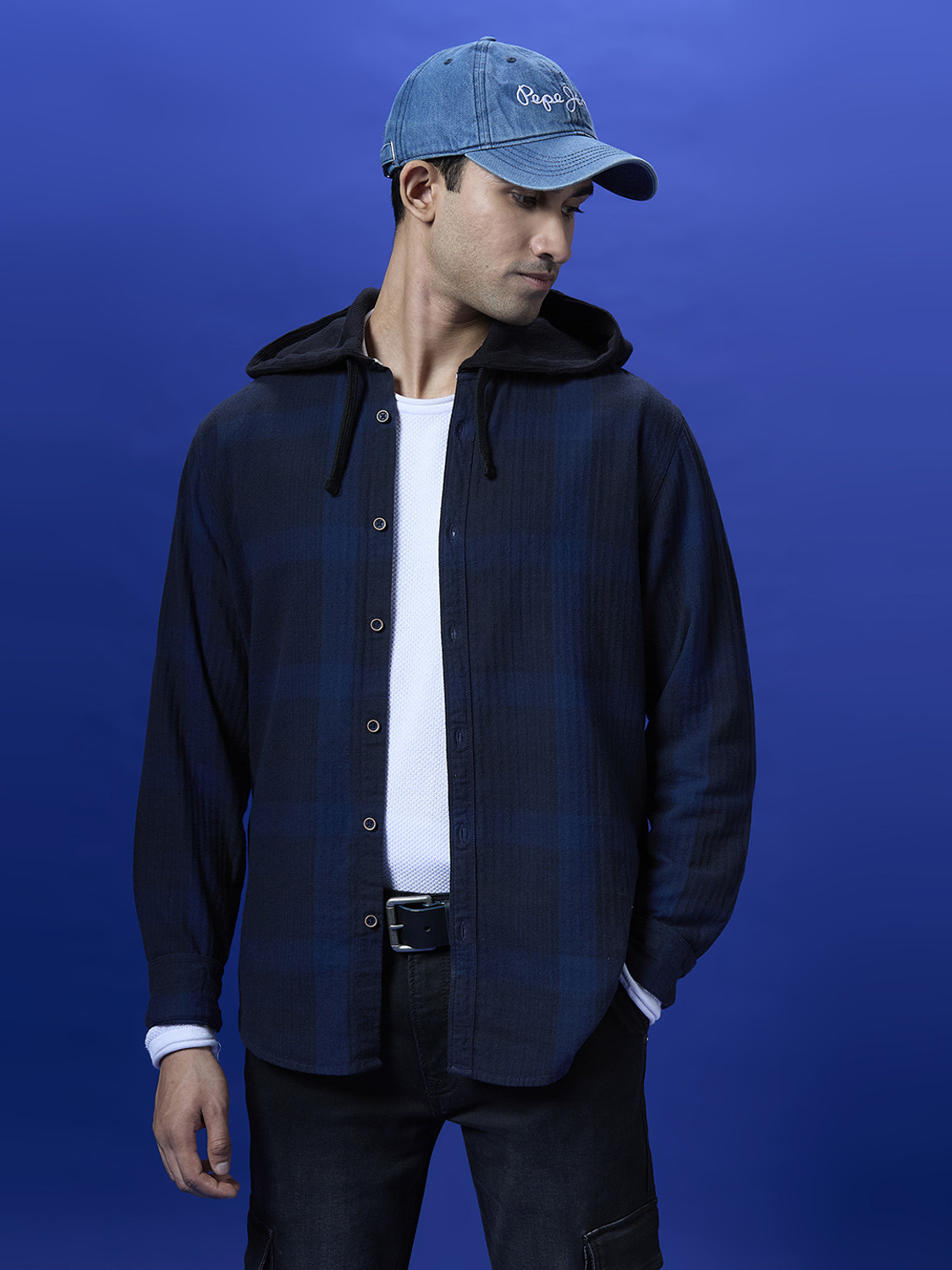 Image of Pepe Jeans Men Regular Fit Checkered Casual Shirt