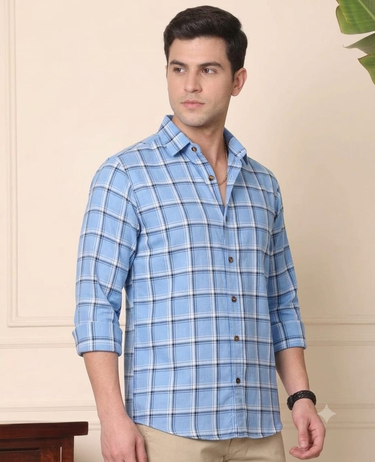 Image of rockstar z Men Checkered Casual Multicolor Shirt