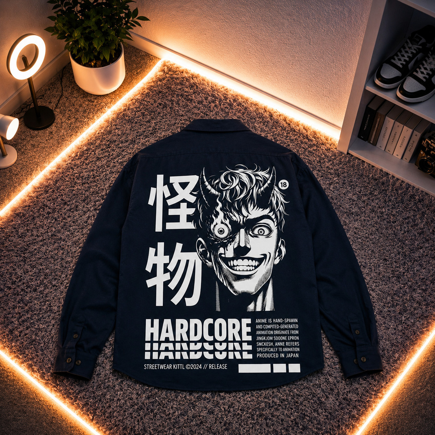 Image of Asta Moda Men Boxy Fit Graphic Print Spread Collar Casual Shirt
