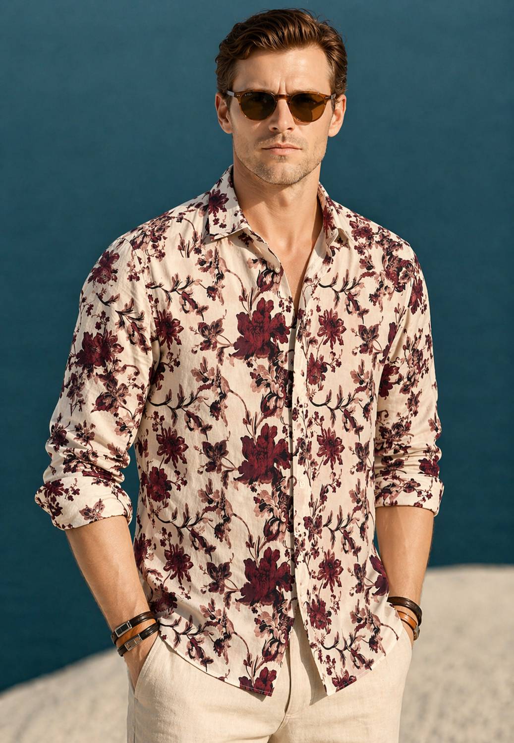 Roadster Men Relaxed Fit Fit Printed Spread Collar Casual Shirt