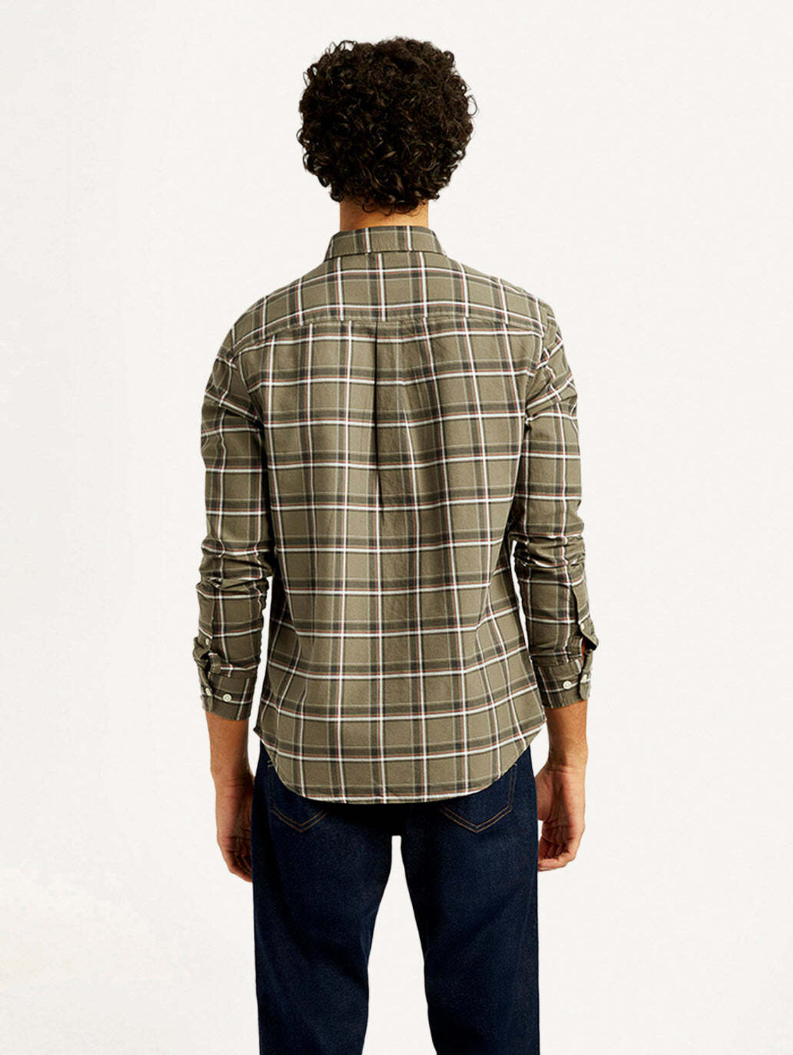 Image of LEVI'S Men Checkered Casual Green Shirt