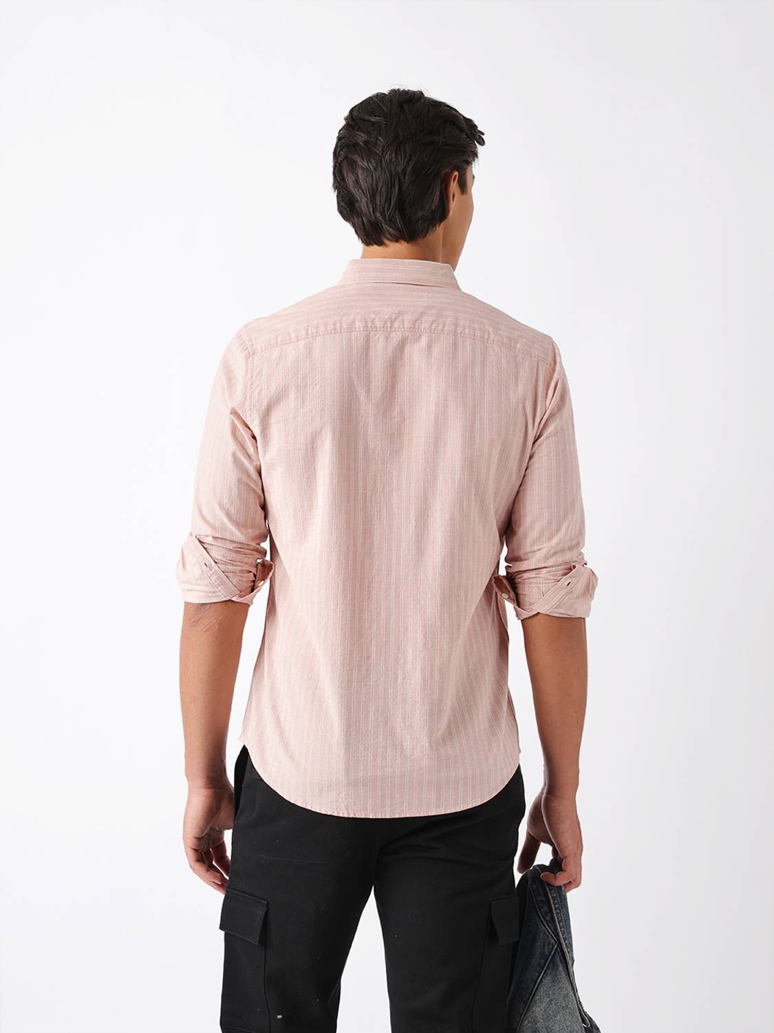 THE BEAR HOUSE Men Striped Pink Shirt - Image 2
