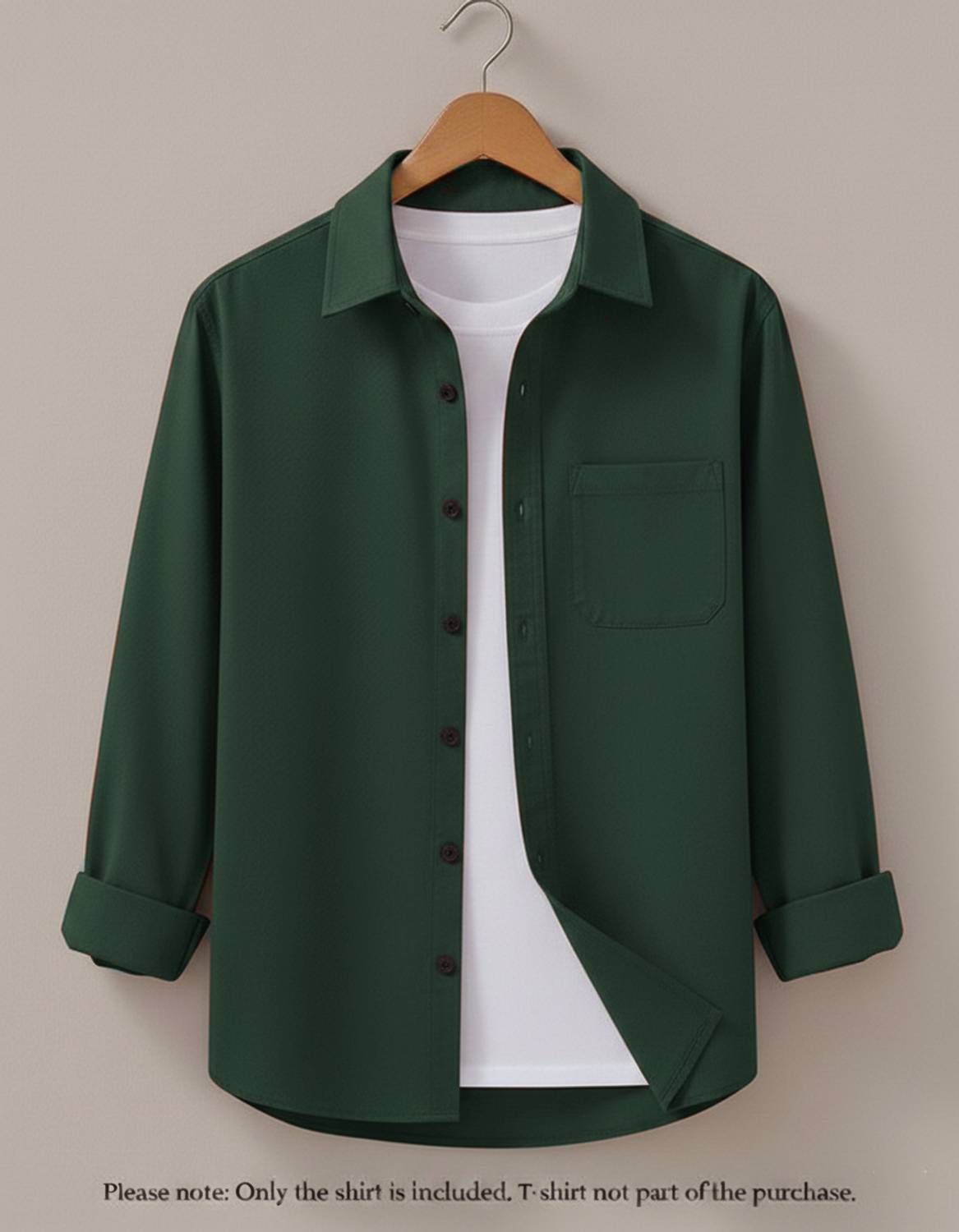 ViRAST Men Solid Casual Green Shirt
