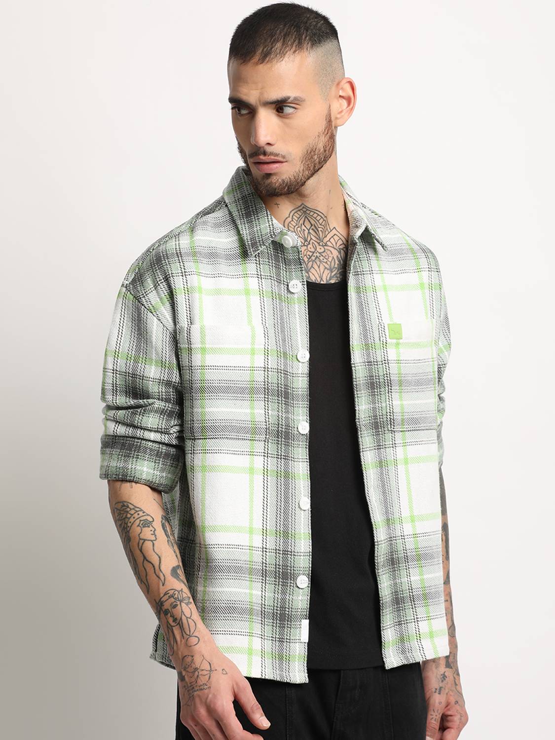 THE BEAR HOUSE Men Checkered Casual Multicolor Shirt - Image 4