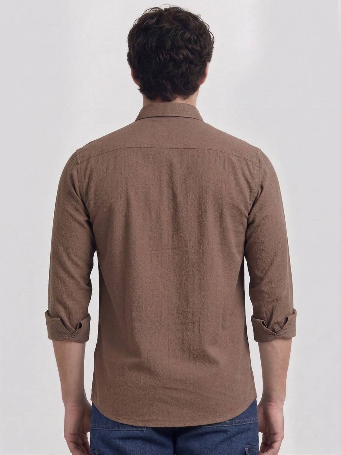 METRONAUT Men Brown Casual Shirt - Image 2