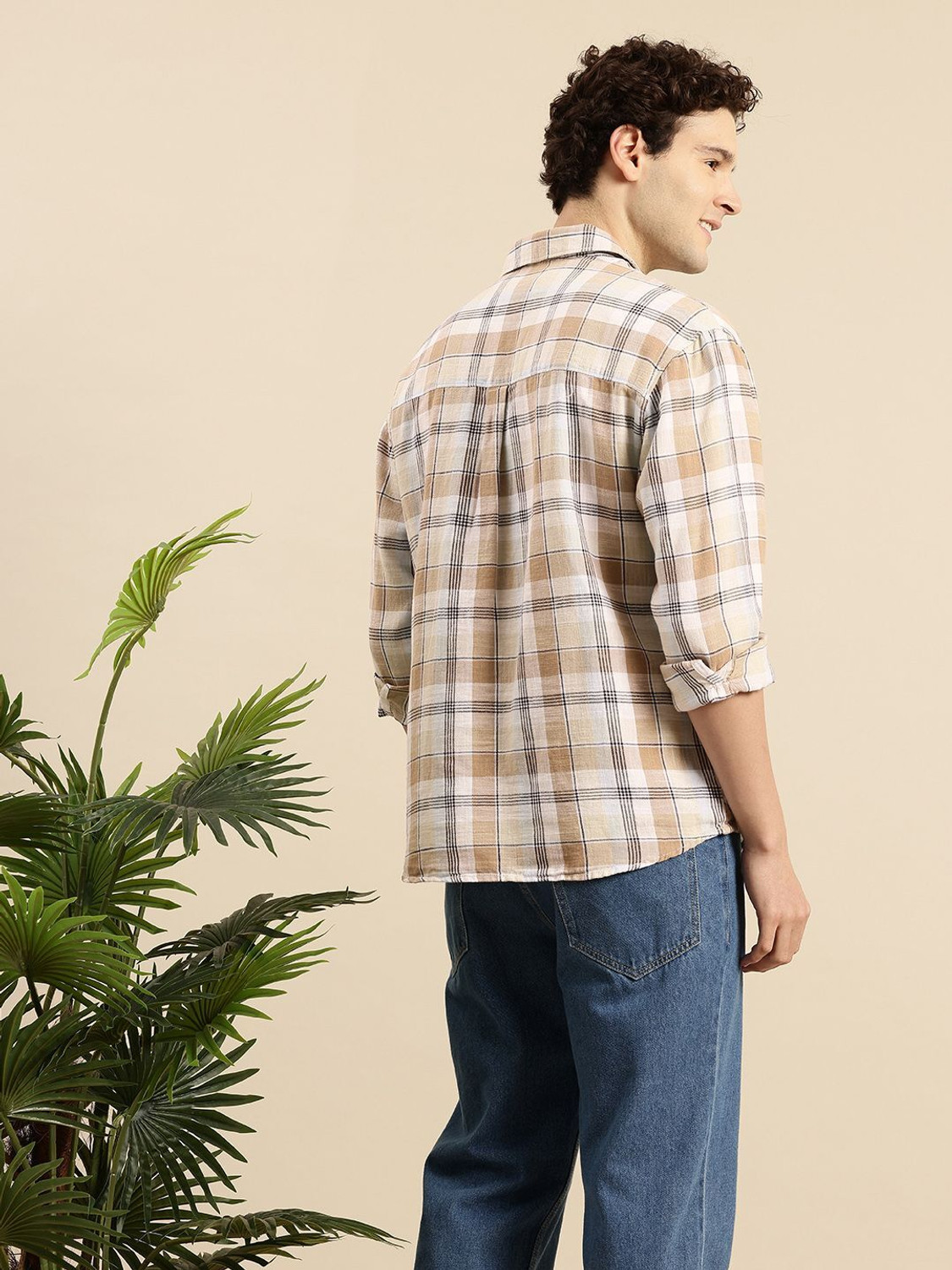 Image of Mast & Harbour Men Checkered Casual Multicolor Shirt