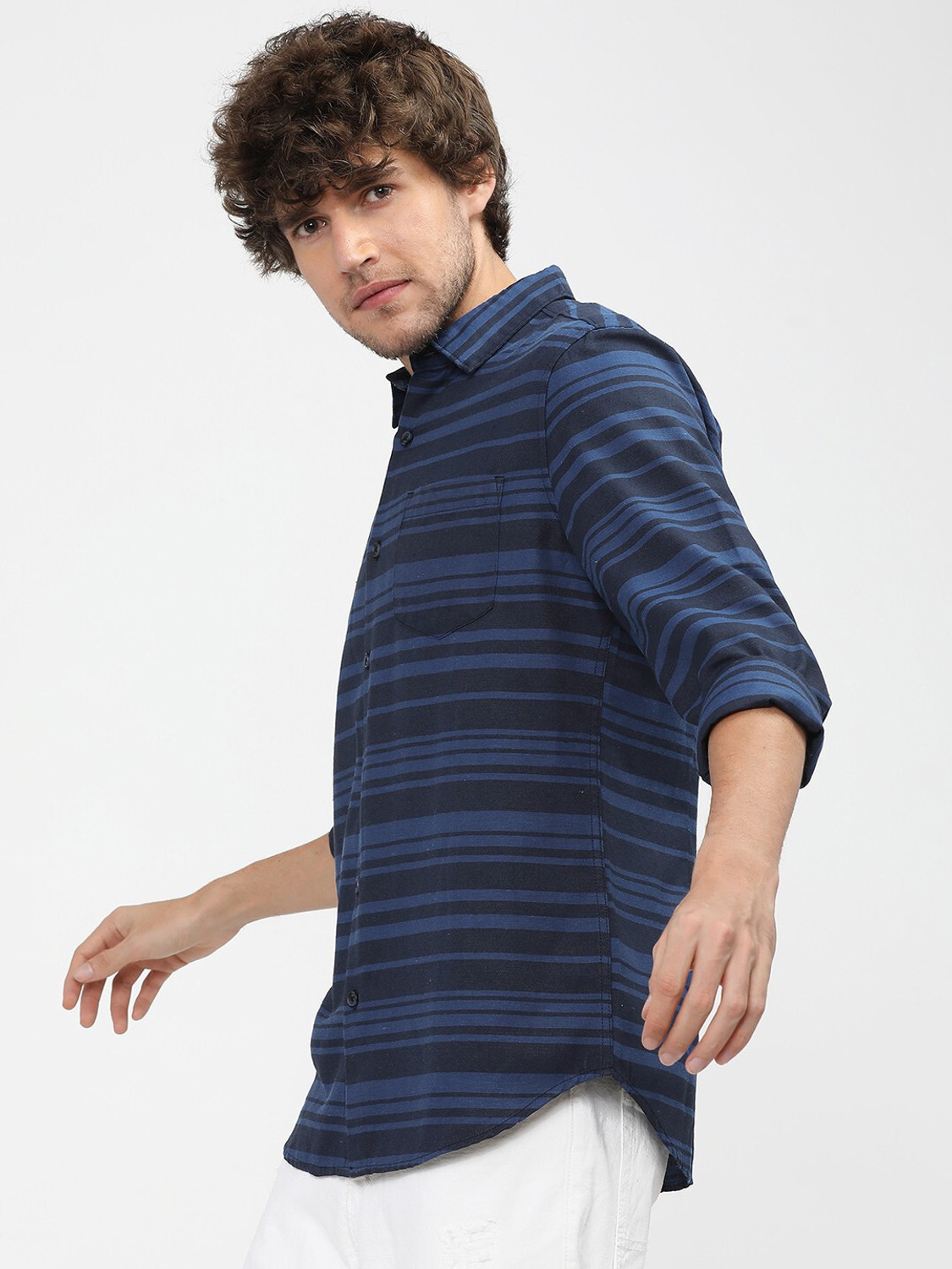 Image of KETCH Men Striped Casual Multicolor Shirt