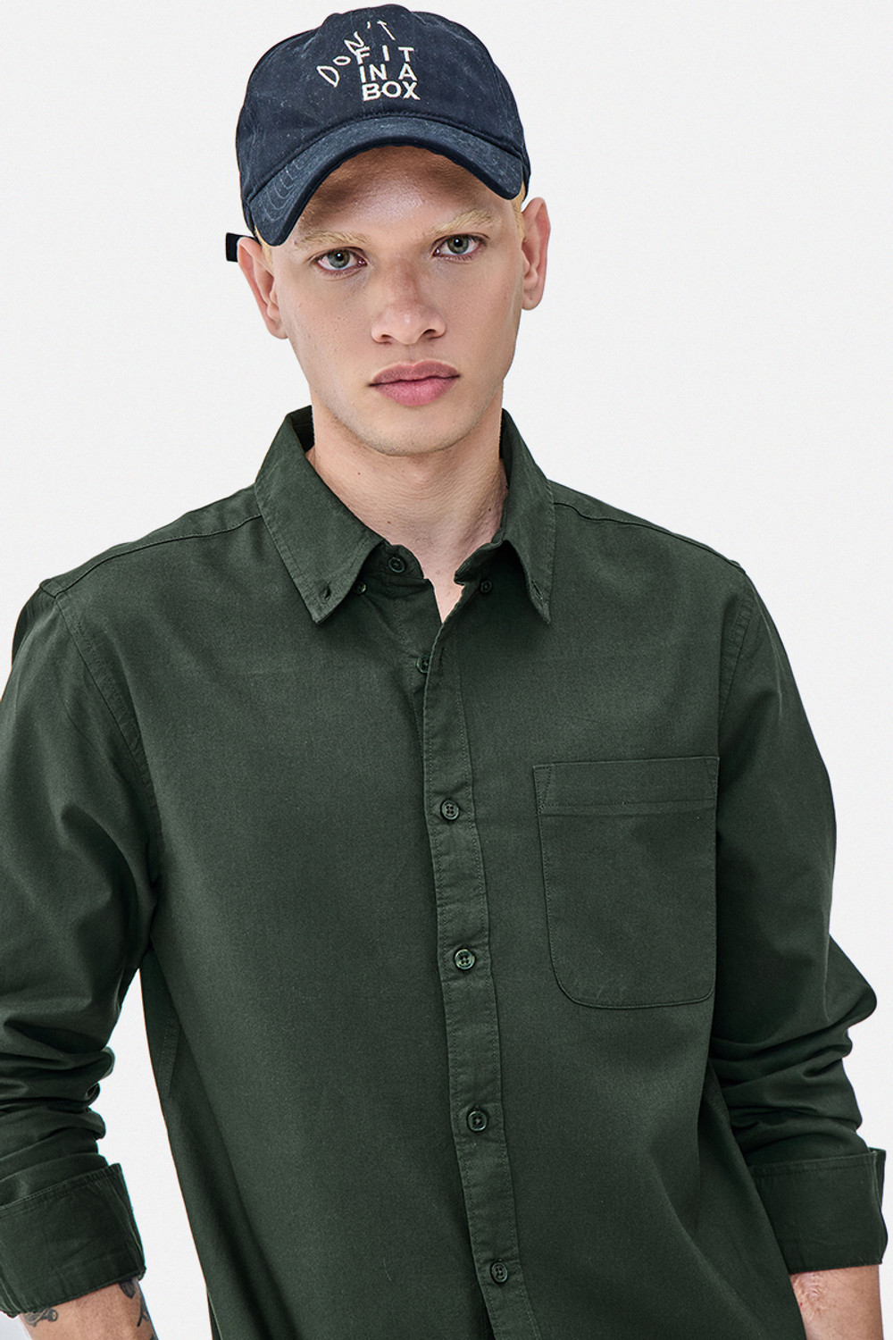 Image of Snitch Men Solid Casual Green Shirt