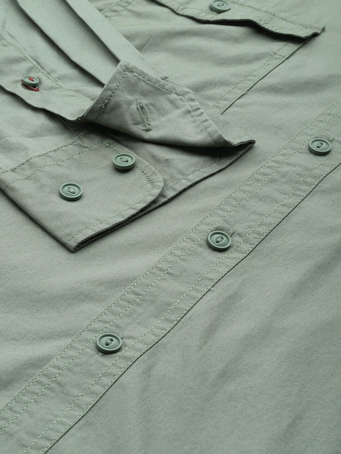Image of Roadster Men Solid Casual Green Shirt