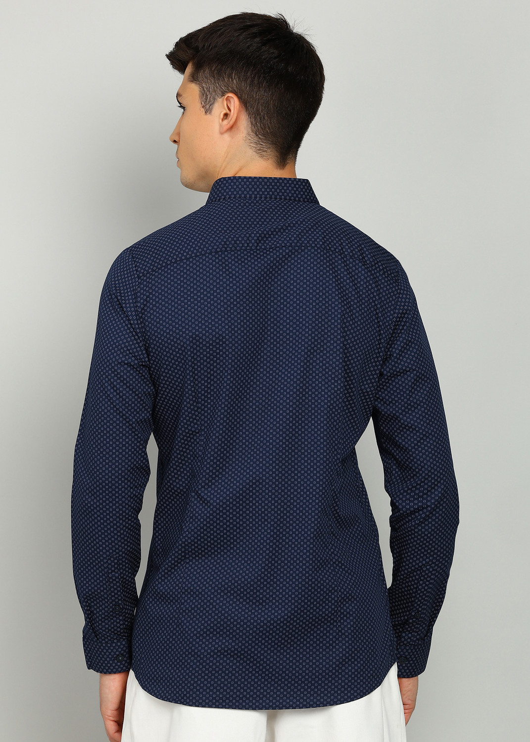 Image of Allen Solly Men Printed Casual Blue Shirt