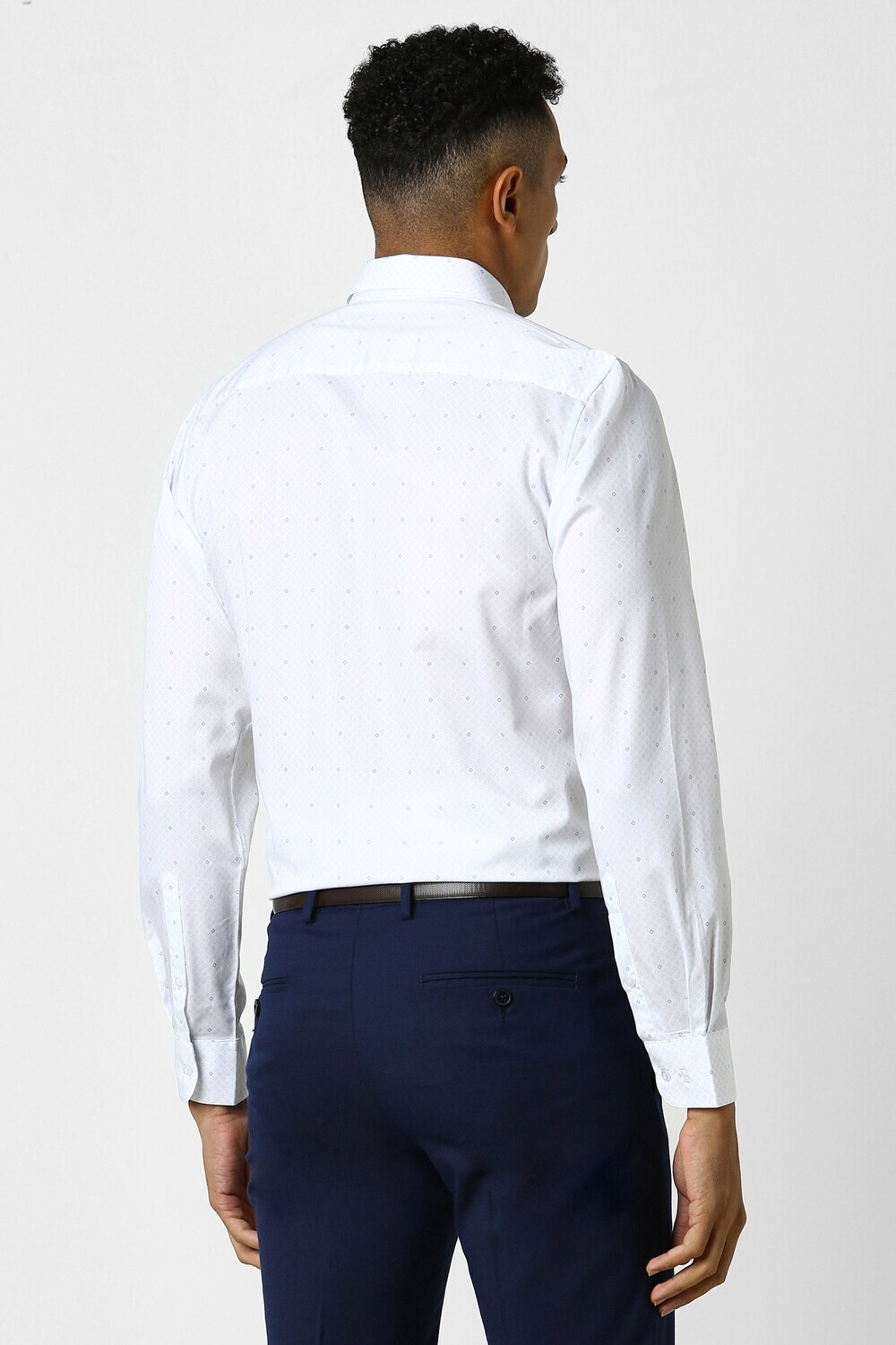 Image of PETER ENGLAND Men Printed Casual White Shirt