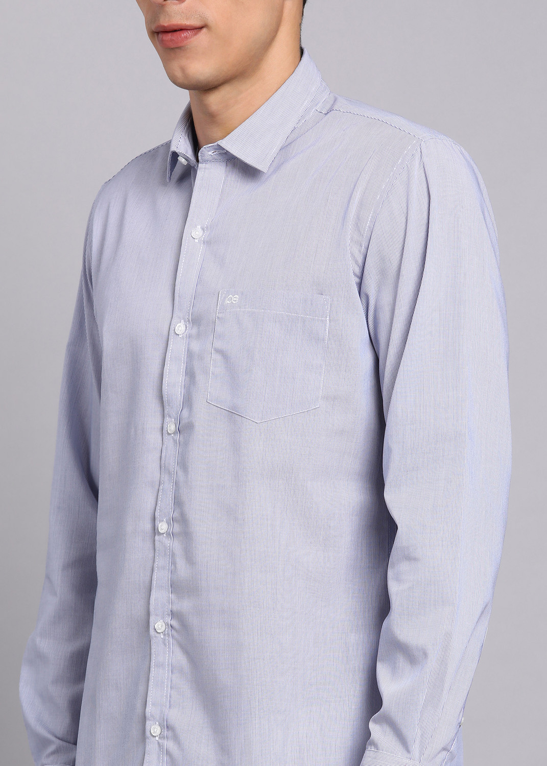 Image of PETER ENGLAND Men Striped Casual Blue Shirt