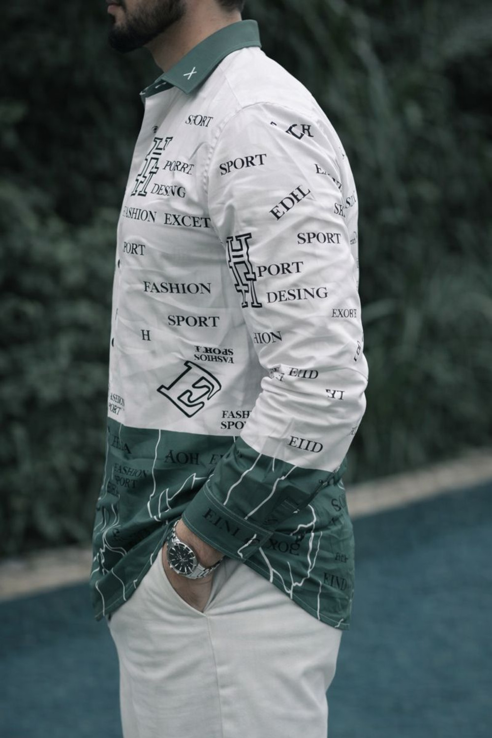 Image of iCome Men Graphic Print Casual Multicolor Shirt