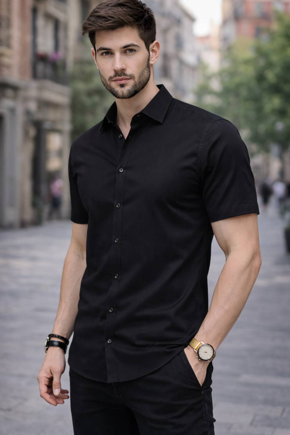 BROCON Men Black Casual Shirt - Image 3