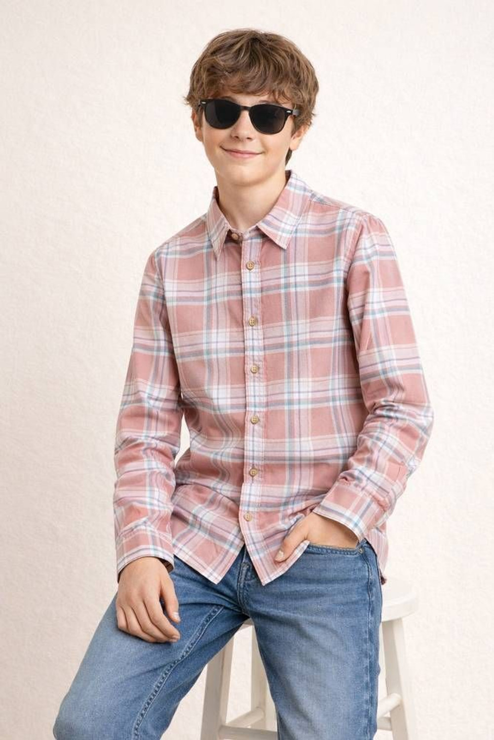 Image of KILLER Boys Checkered Casual Multicolor Shirt