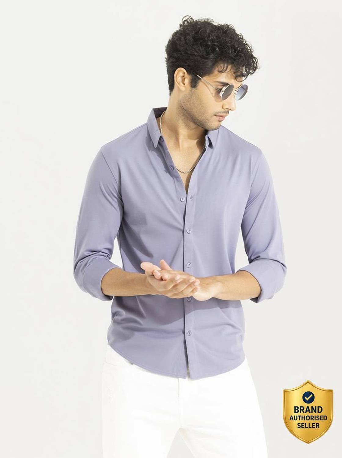 Snitch Men Purple Casual Shirt - Image 1