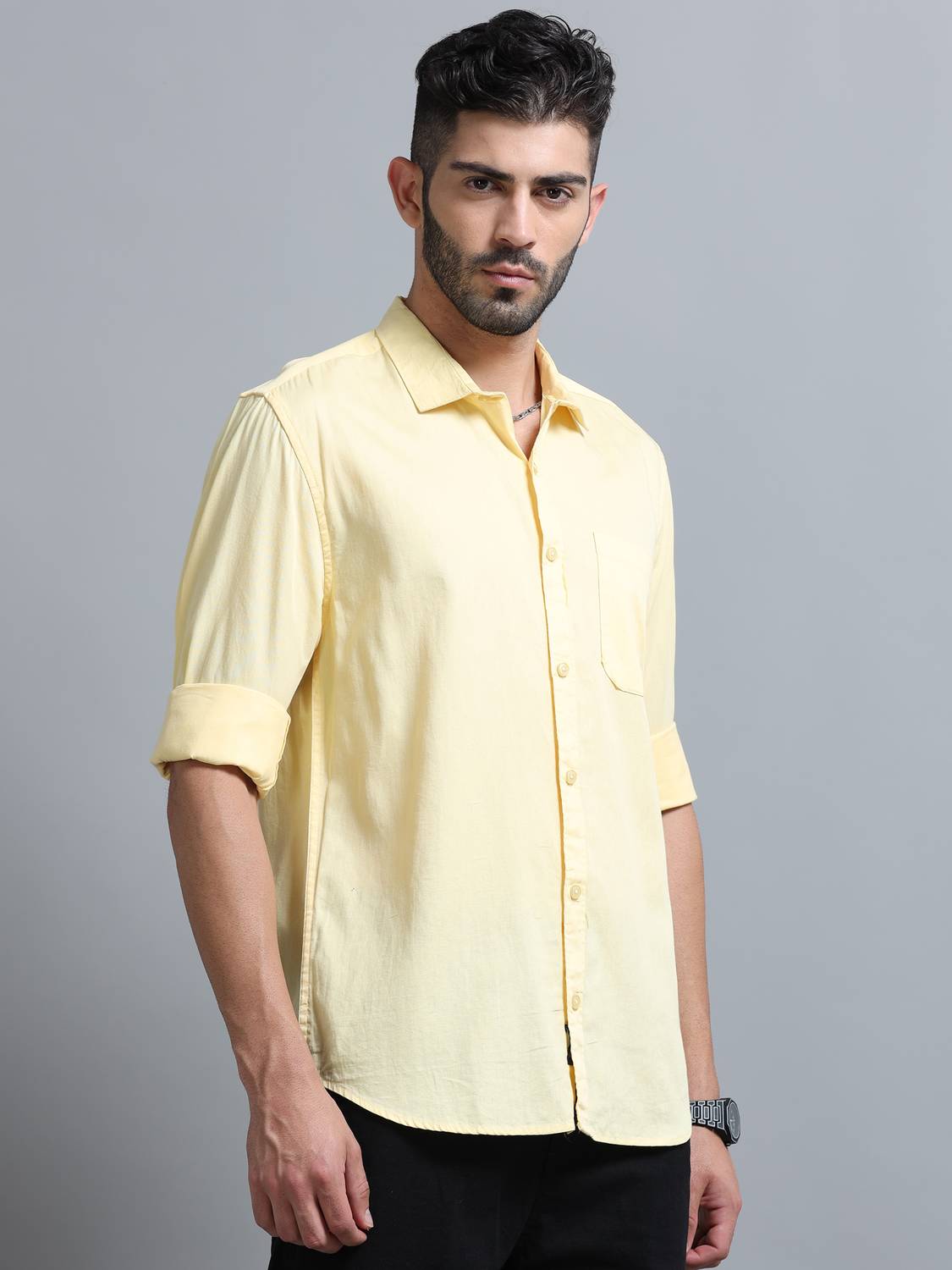 Proword Men Yellow Casual Shirt - Image 3