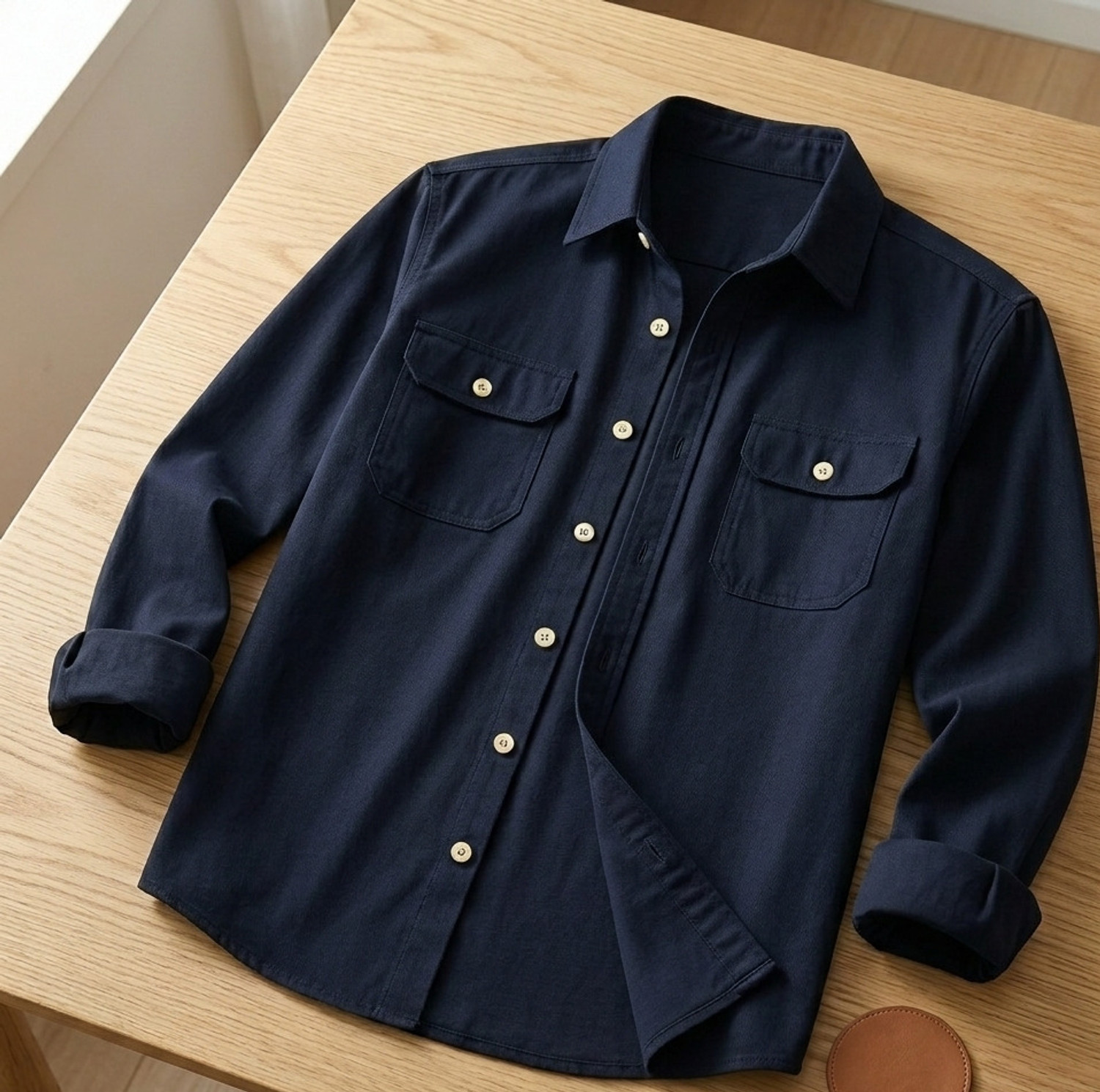 Image of VG BROTHER Men Striped Casual Blue Shirt