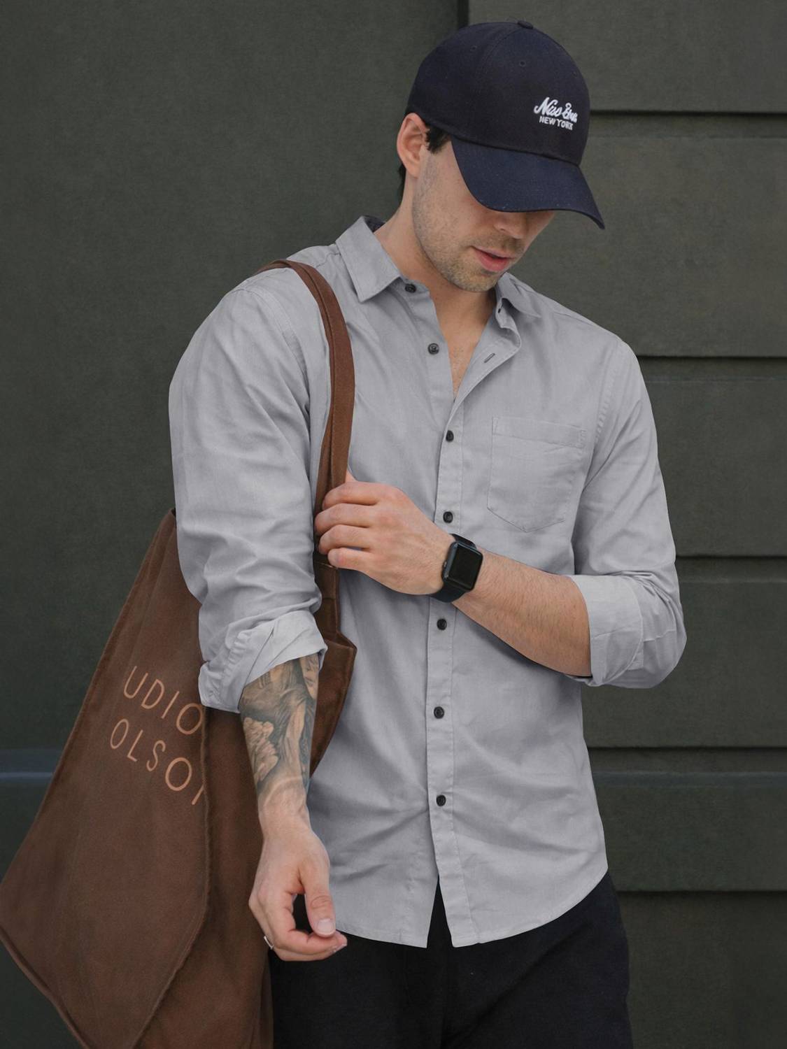 EyeBogler Men Grey Casual Shirt - Image 1