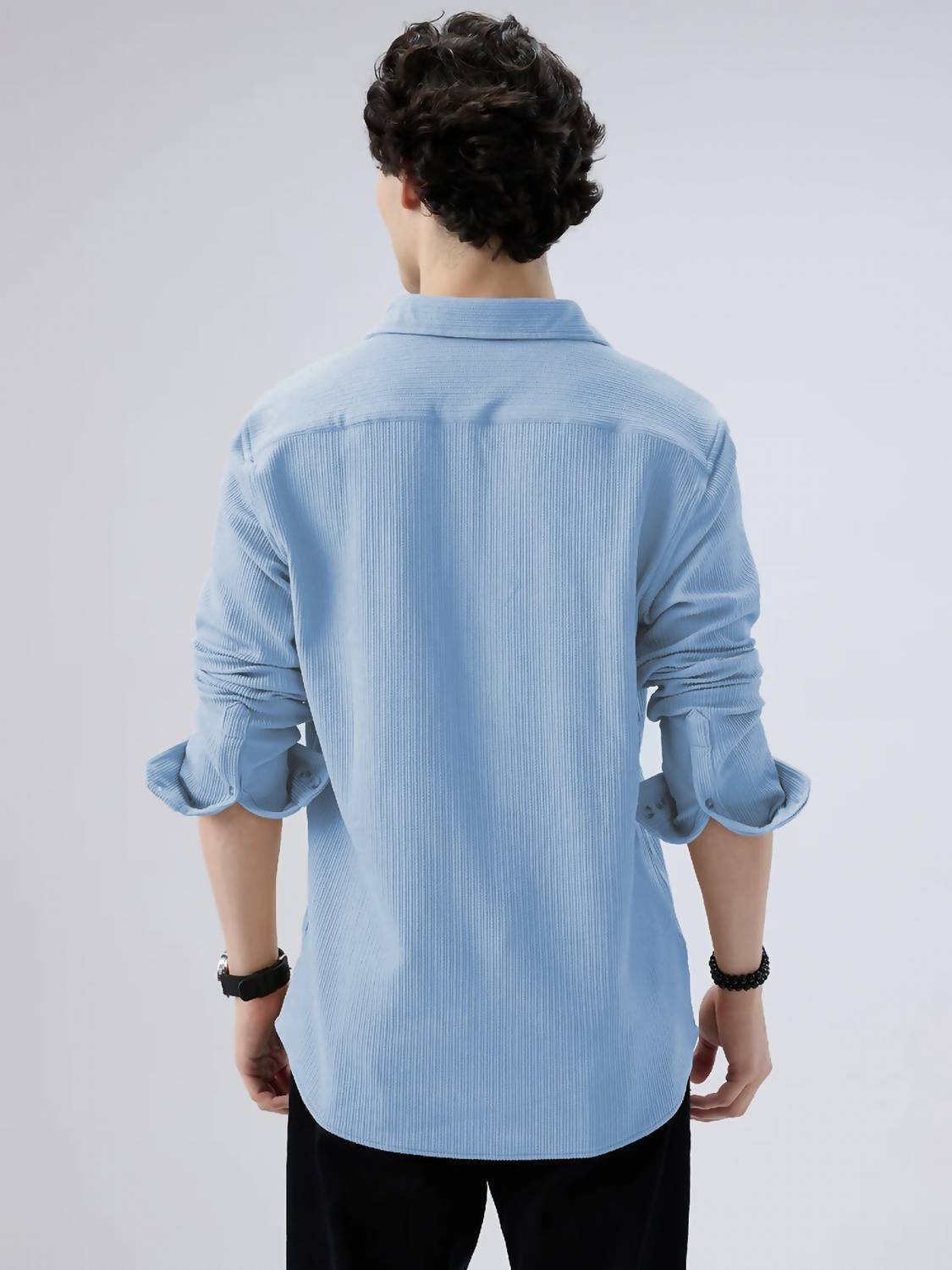 JACKBELLA Men Light Blue Casual Shirt - Image 2