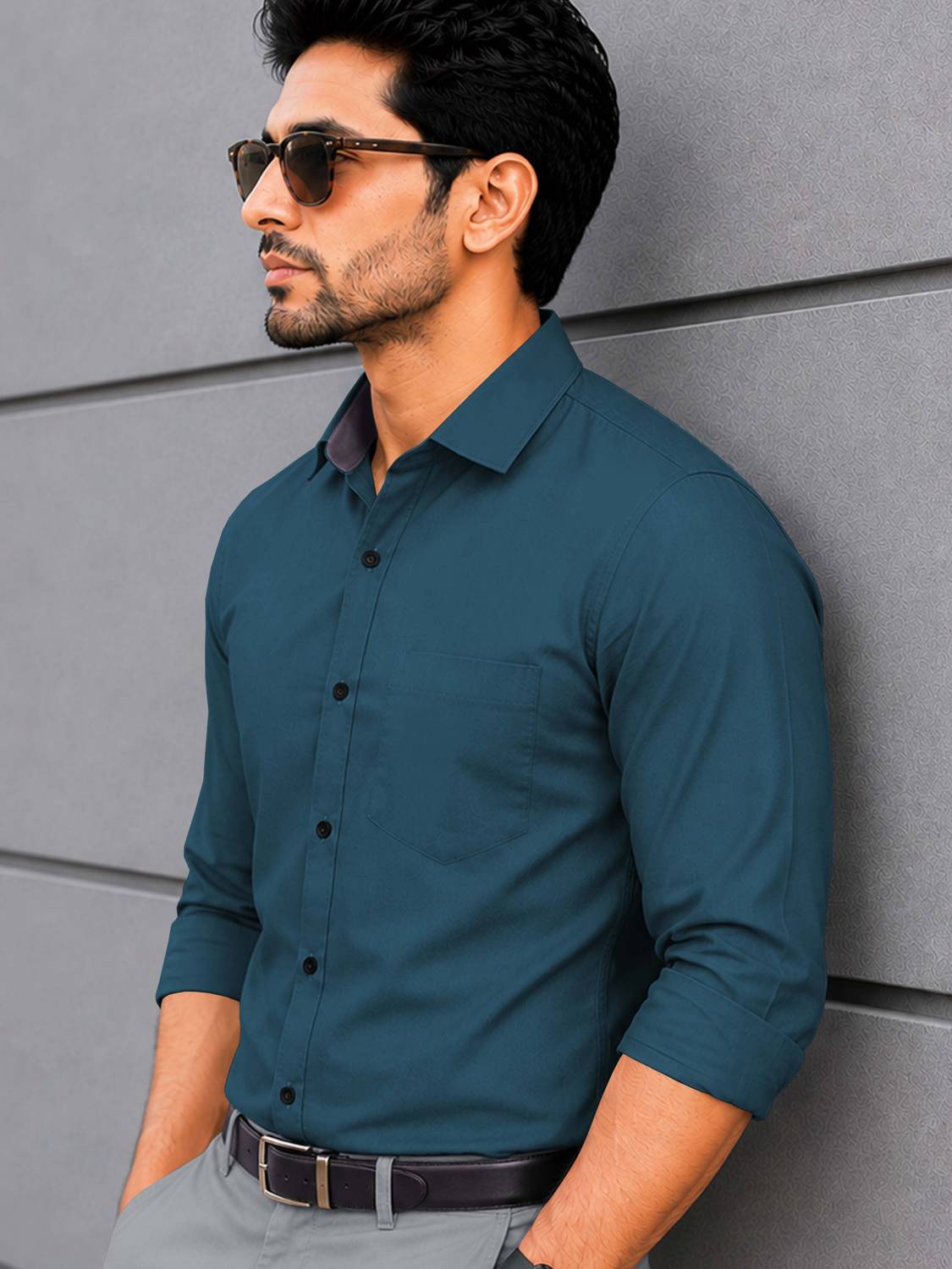 VeBNoR Men Blue Formal Shirt - Image 4
