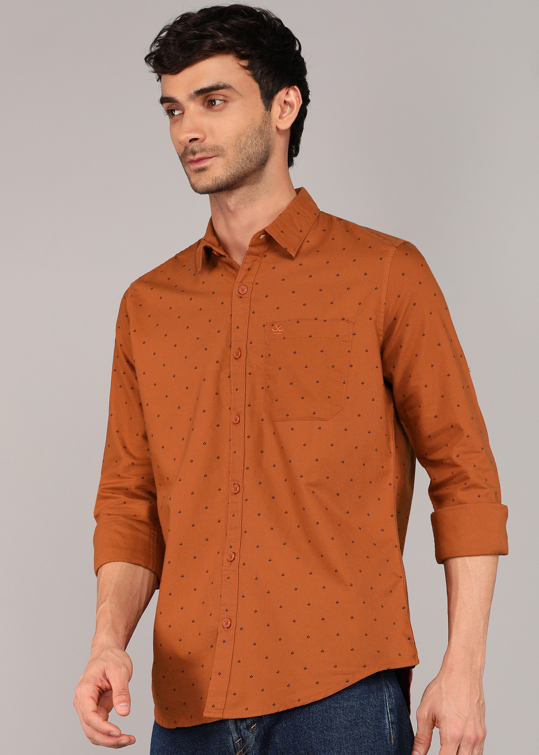 Image of WROGN Men Checkered Casual Red Shirt