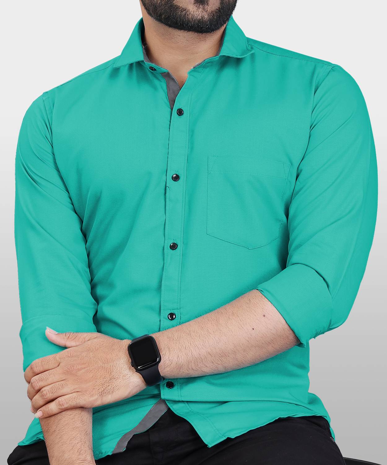METRONAUT Men Regular Fit Solid Button Down Collar Casual Shirt