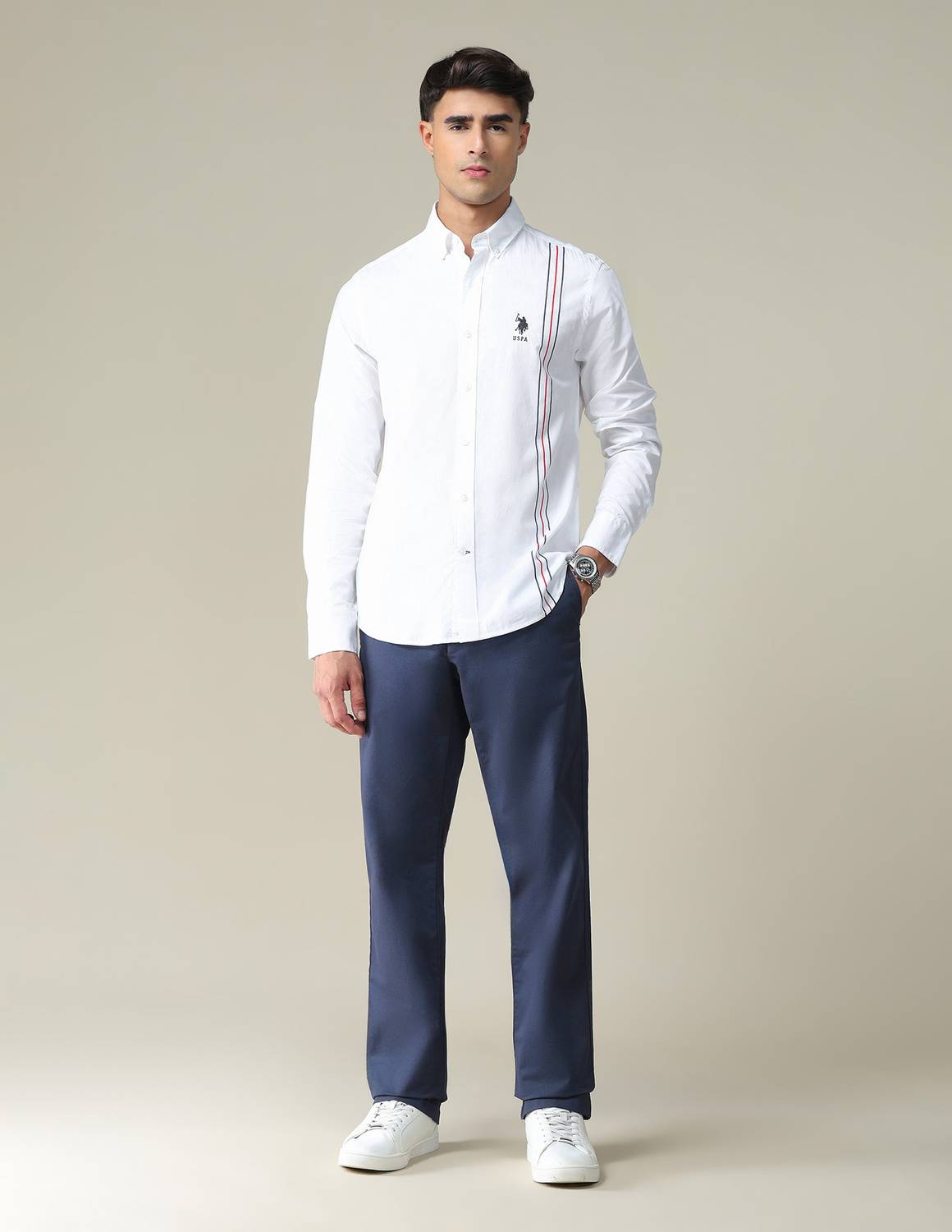 U.S. POLO ASSN. Men Solid Casual Shirt - Image 3