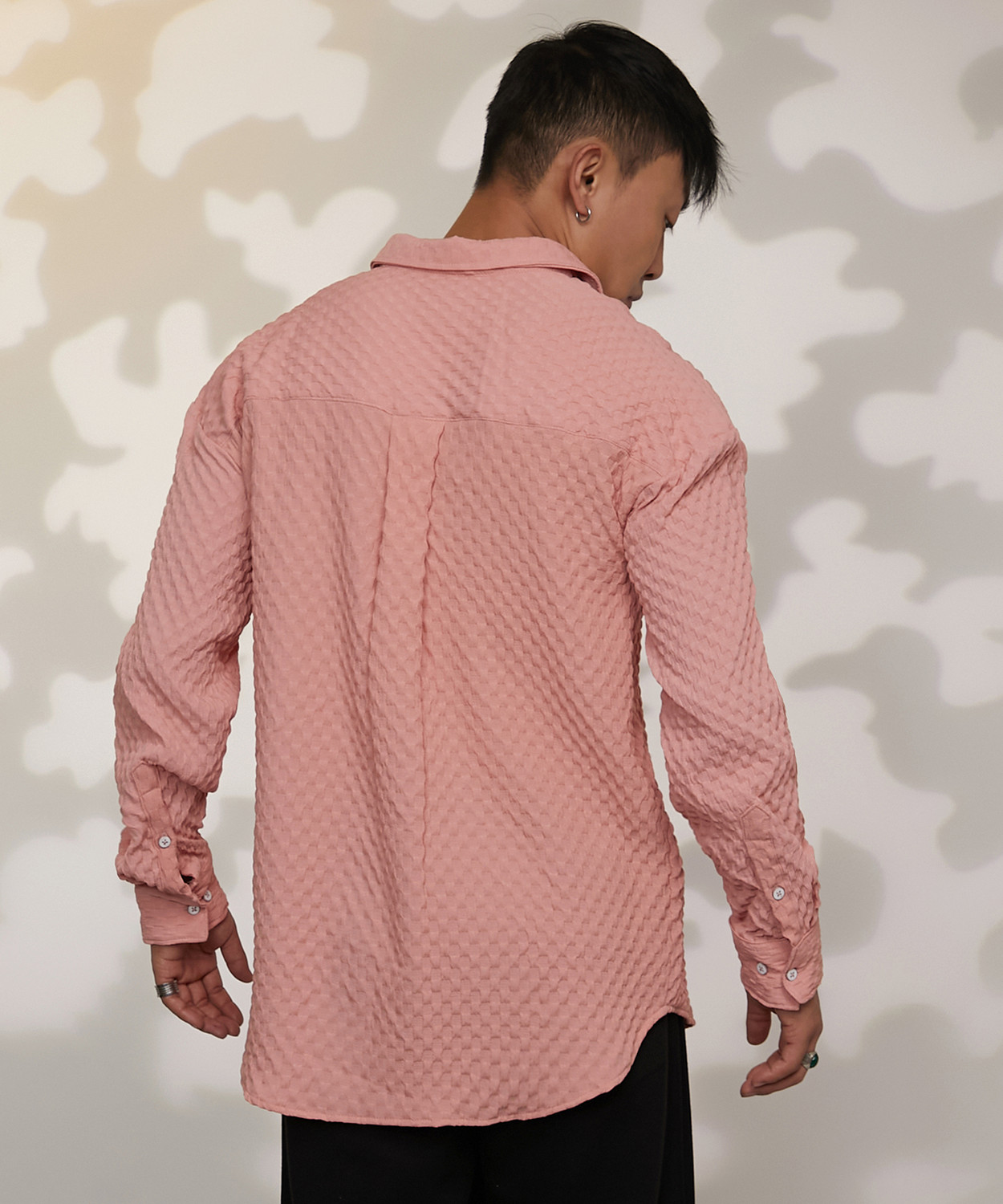 Image of CAHOOT Men Checkered Casual Pink Shirt