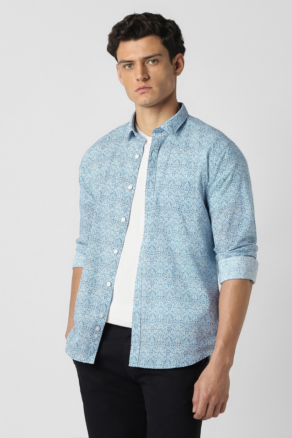 Image of V DOT BY VAN HEUSEN Men Printed Casual Multicolor Shirt