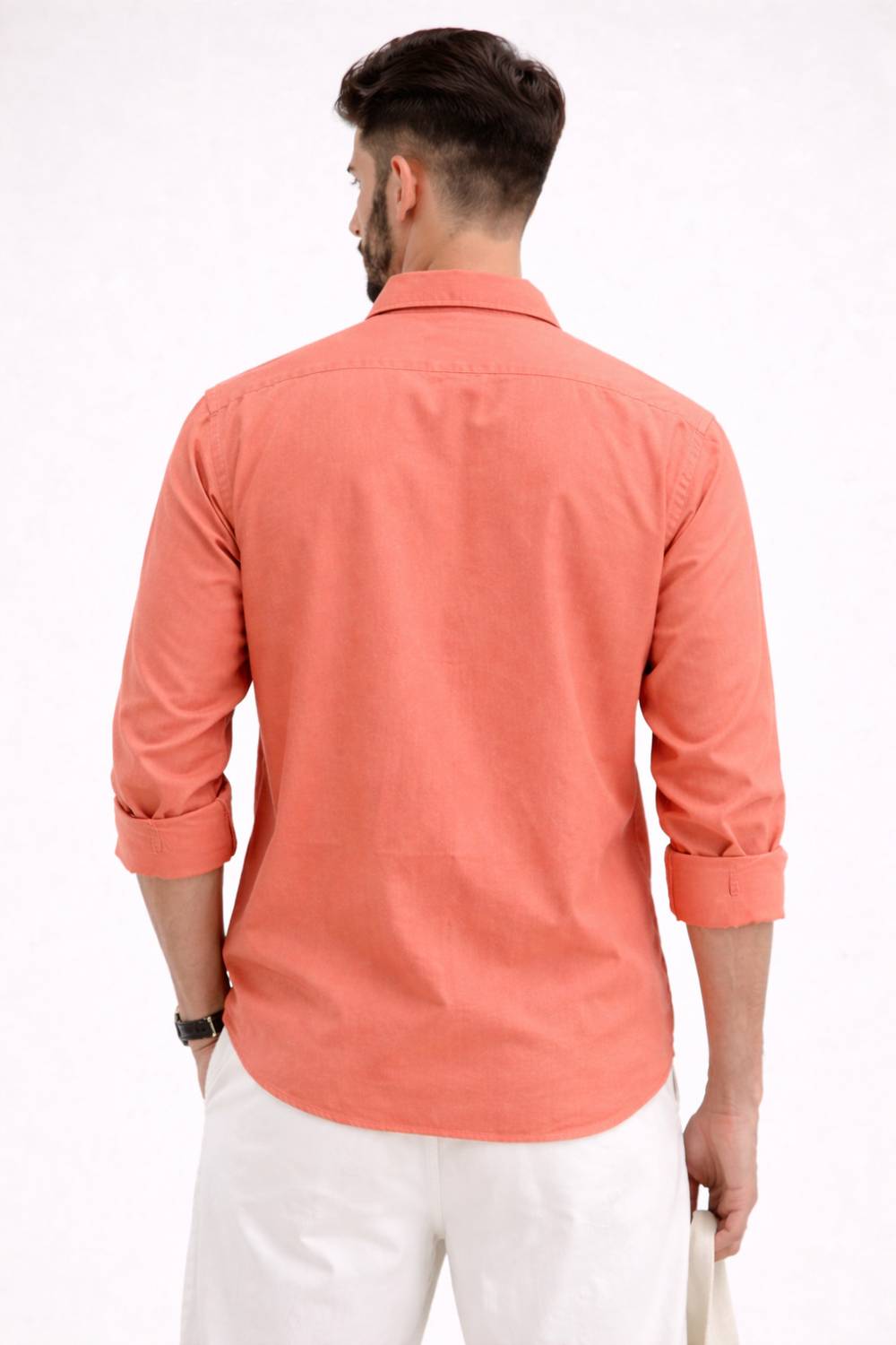 NETTO UOMO Men Orange Casual Shirt - Image 2
