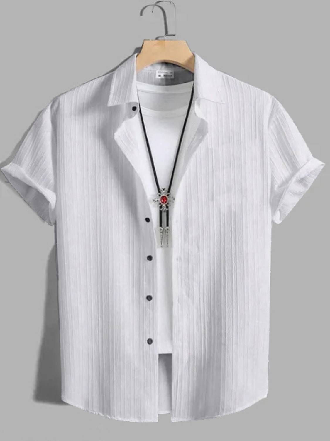 Abhirushi Boys Printed Casual White Shirt