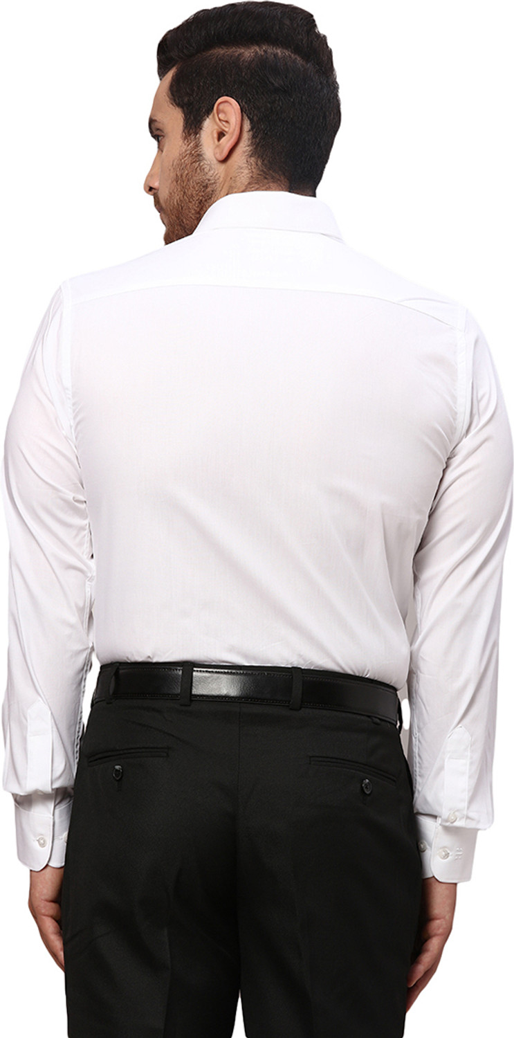 Image of Raymond Men Solid Formal White Shirt