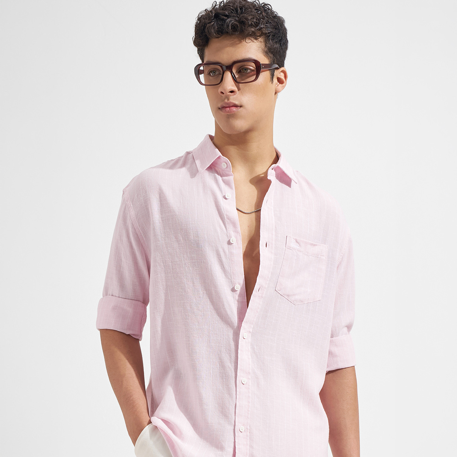 Image of HIGHLANDER Men Solid Casual Multicolor Shirt
