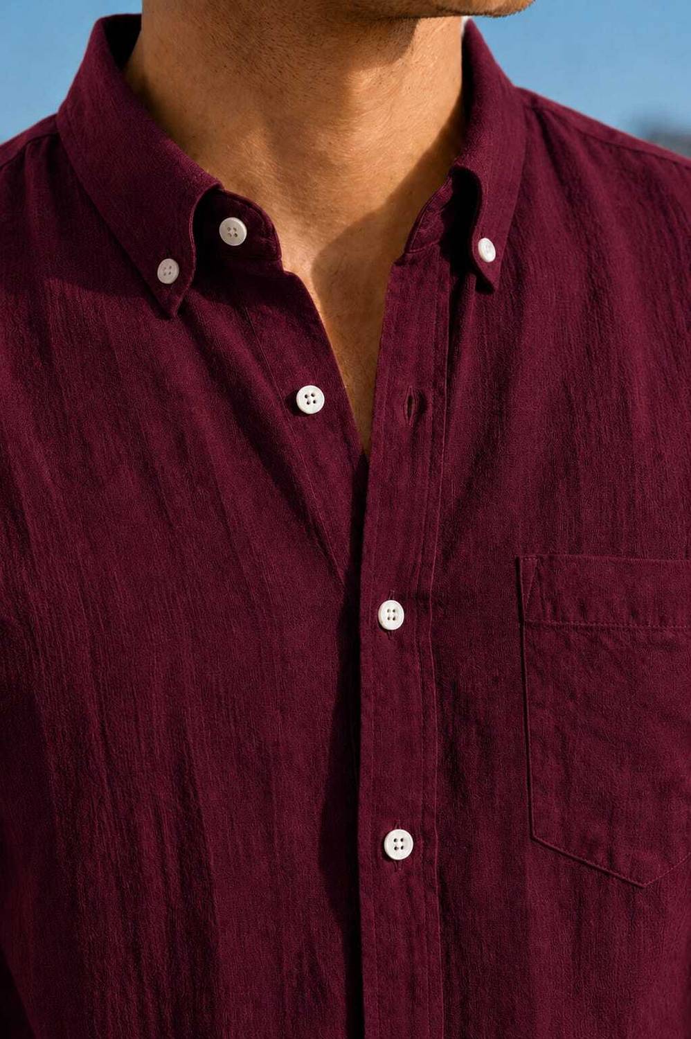 Culin Men Maroon Casual Shirt - Image 4
