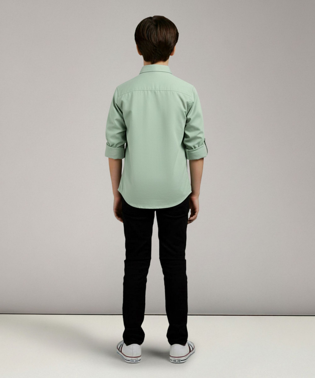 Image of KILLER Boys Solid Casual Light Green Shirt