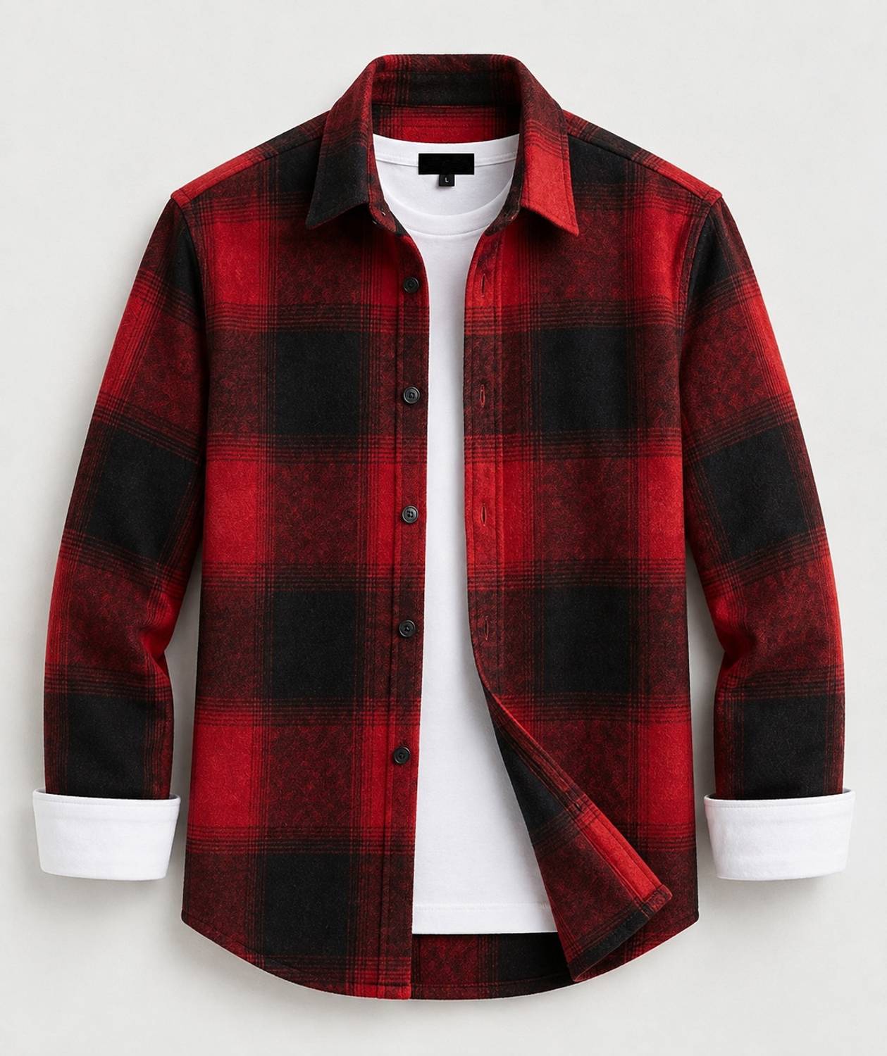 DIMMY Men Checkered Casual Red Shirt - Image 1