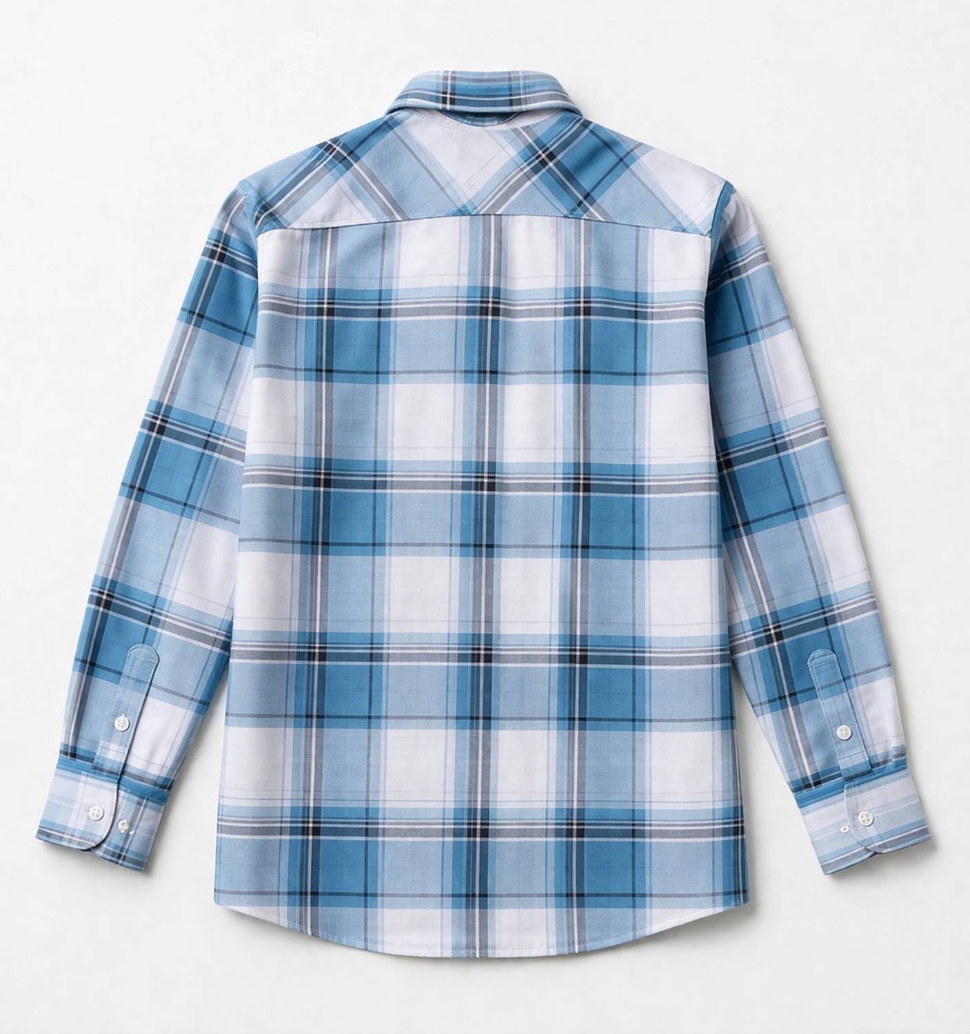 FalconWear Men Checkered Blue Shirt - Image 2