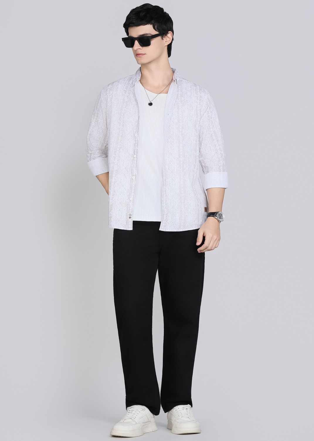 Image of Roadster Men Printed Casual Multicolor Shirt
