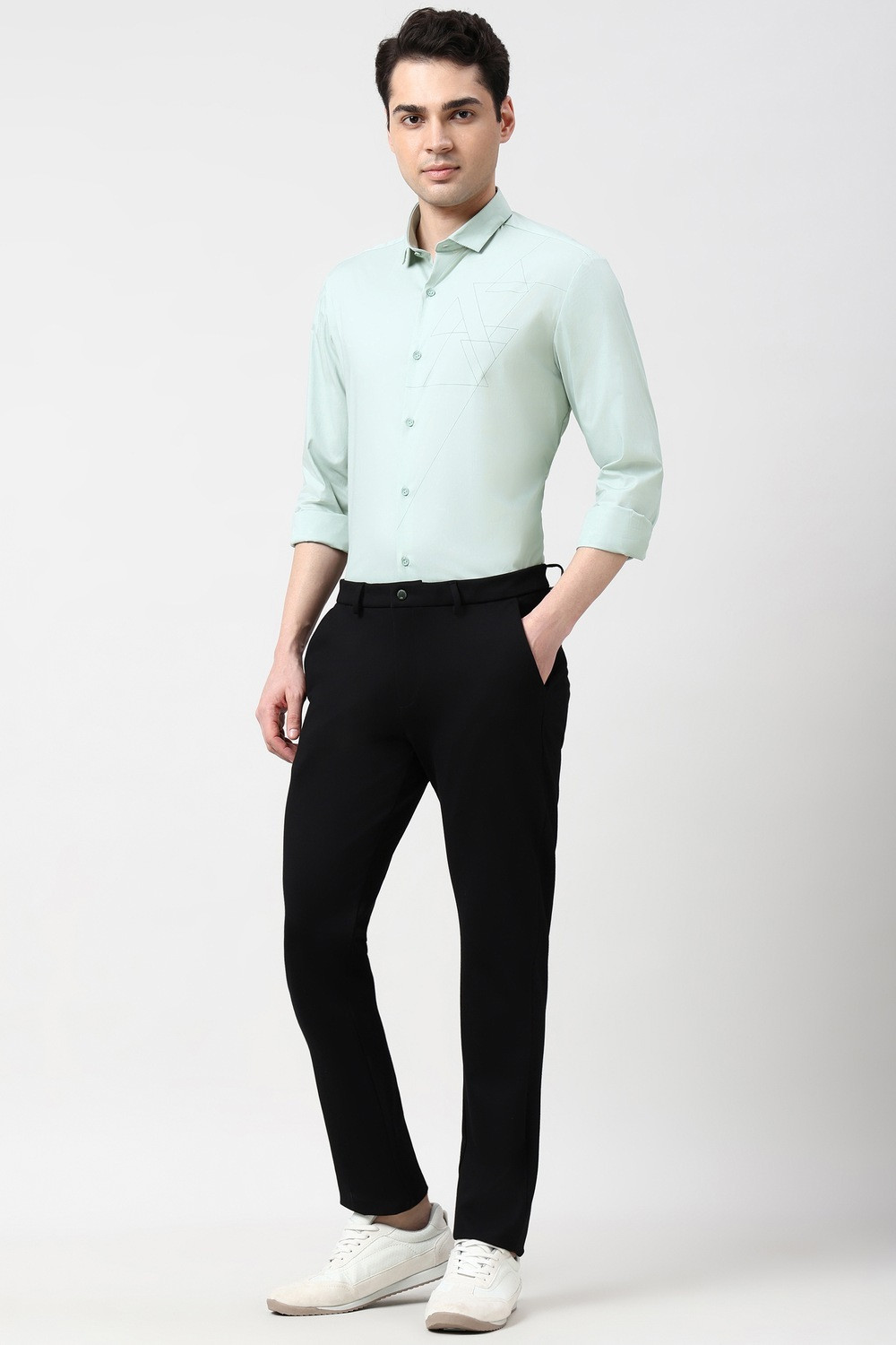 Image of PETER ENGLAND Men Slim Fit Printed Formal Shirt