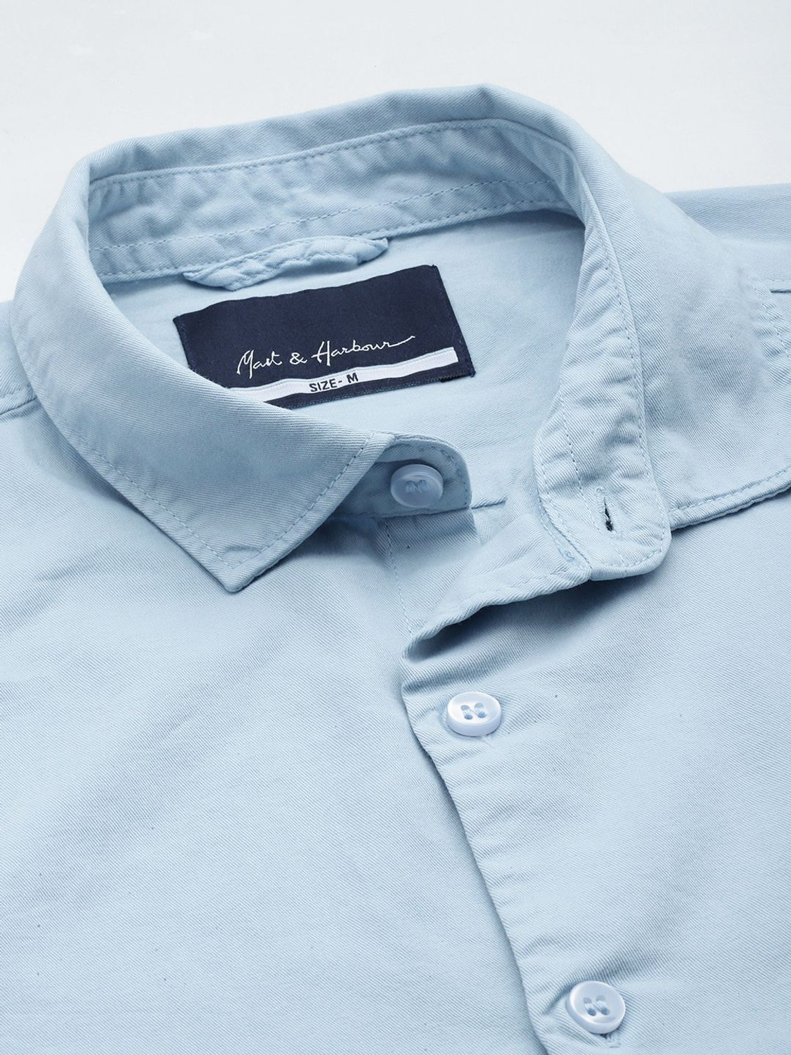 Image of Mast & Harbour Men Dyed /Ombre Casual Blue Shirt