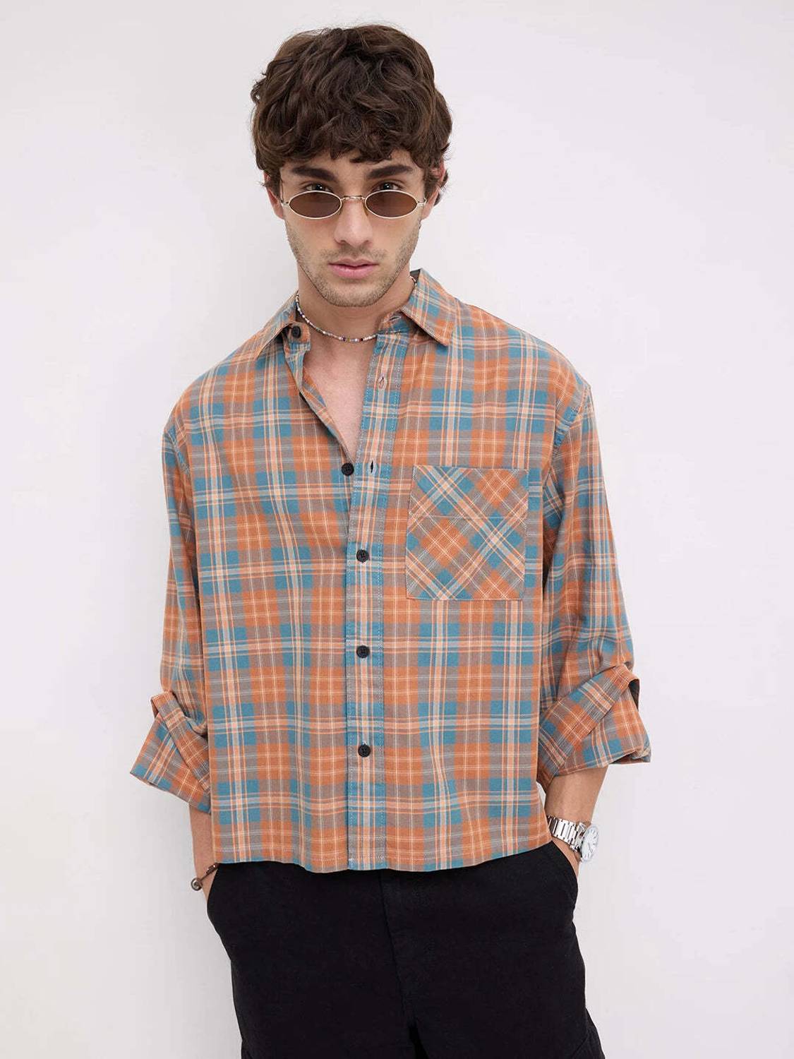 VASTRADO Men Checkered Multicolor Shirt - Image 5